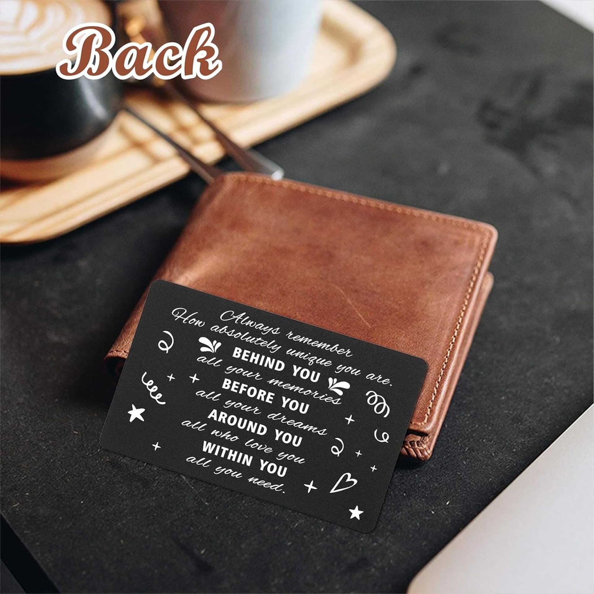 Inspirational 24th Birthday Wallet Card Insert - Aluminium - For Women