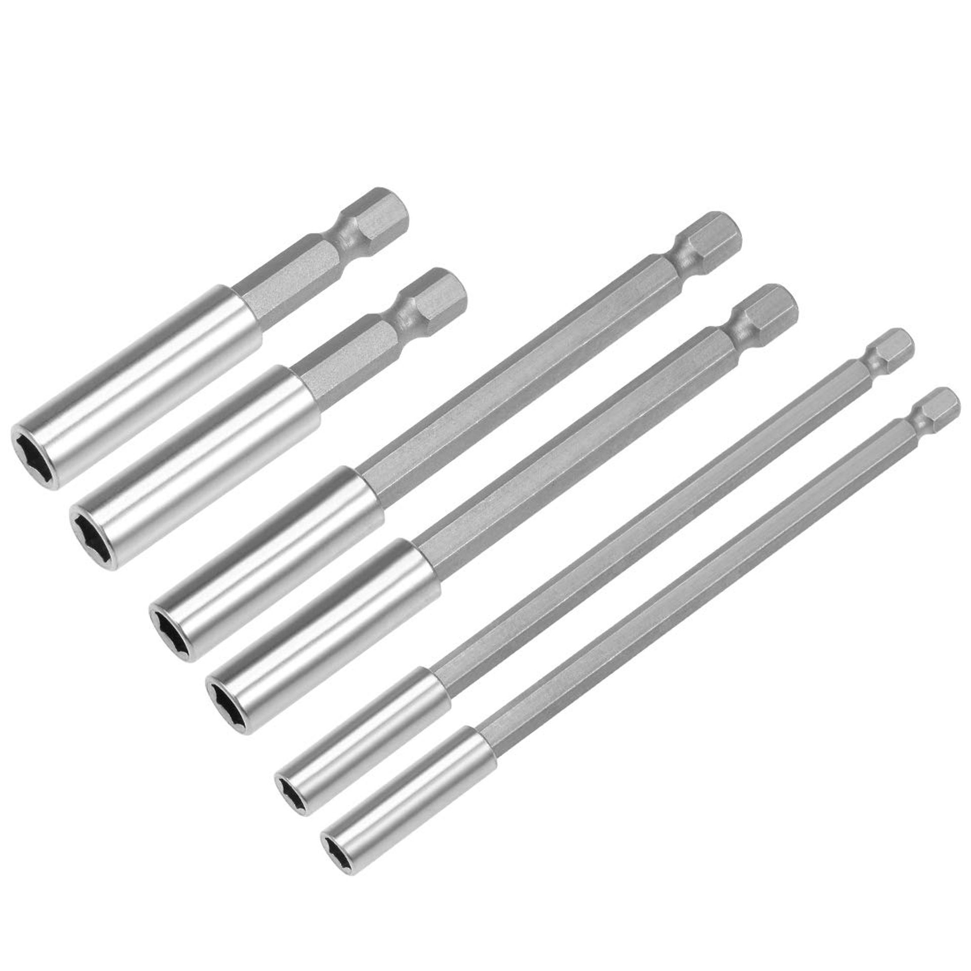 sourcing map 2 Sets 1/4 Inch Hex Shank by Magnetic Bit Holder Extension, Quick Release Screwdriver Drill Bit Power Tool (60/100/150mm)