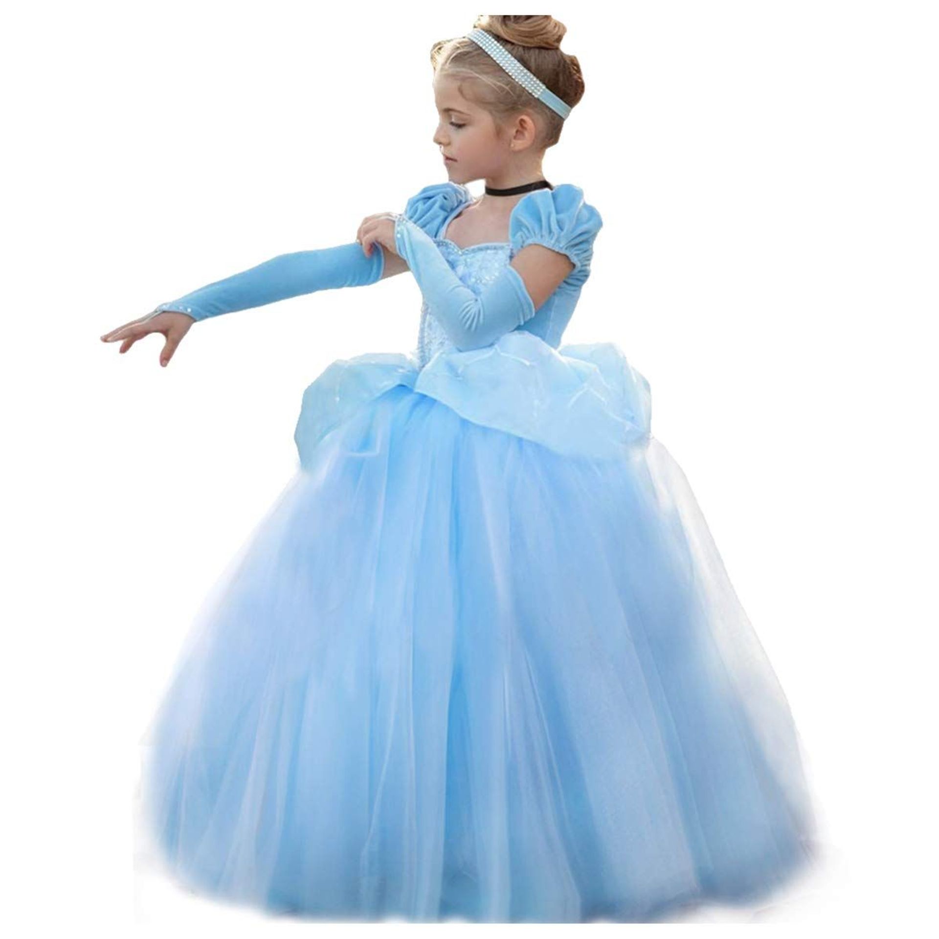 CQDY Cinderella Dress Princess Costume Halloween Fancy Party Dress Up Out
