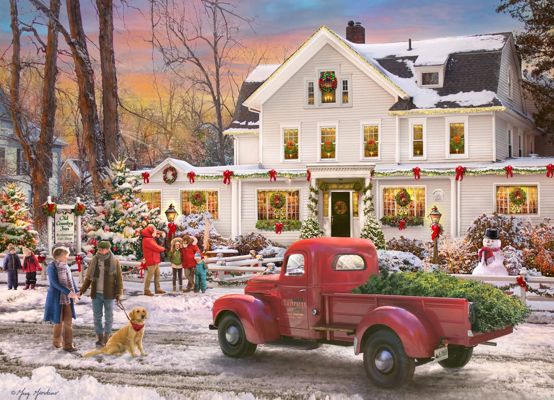Christmas Jigsaw Puzzle Advent Calendar 1000 Piece with 24 Daily Sections - Multicolour 26.6x19.3 in