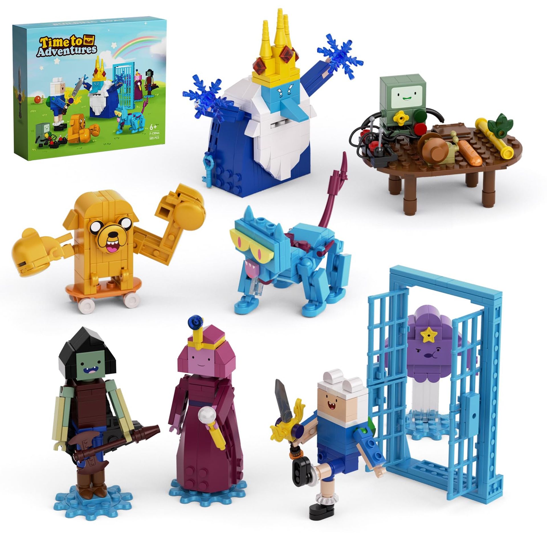 Figure Building Set 8-in-1 Action Model Kit 589pcs Collectible Construction Toy Gift for Kids & Adults - Multicolour F-C10144