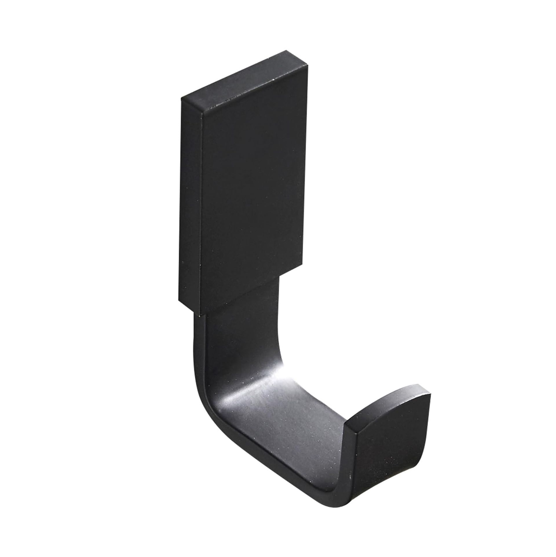 Matte Black Brass Coat Hook - Contemporary Style, Wall Mounted - 1 Pack