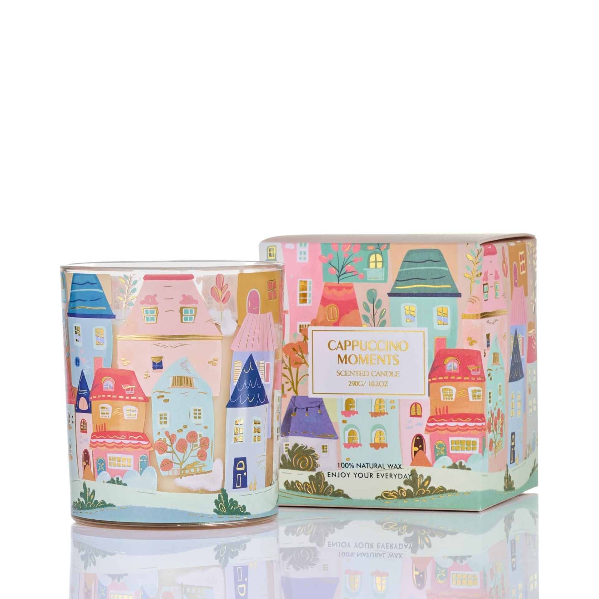Scented Soy Wax Candle Natural Fragrance Hand Poured Jar for Home Décor & Gifts - Great Wishes 290g - Valentines