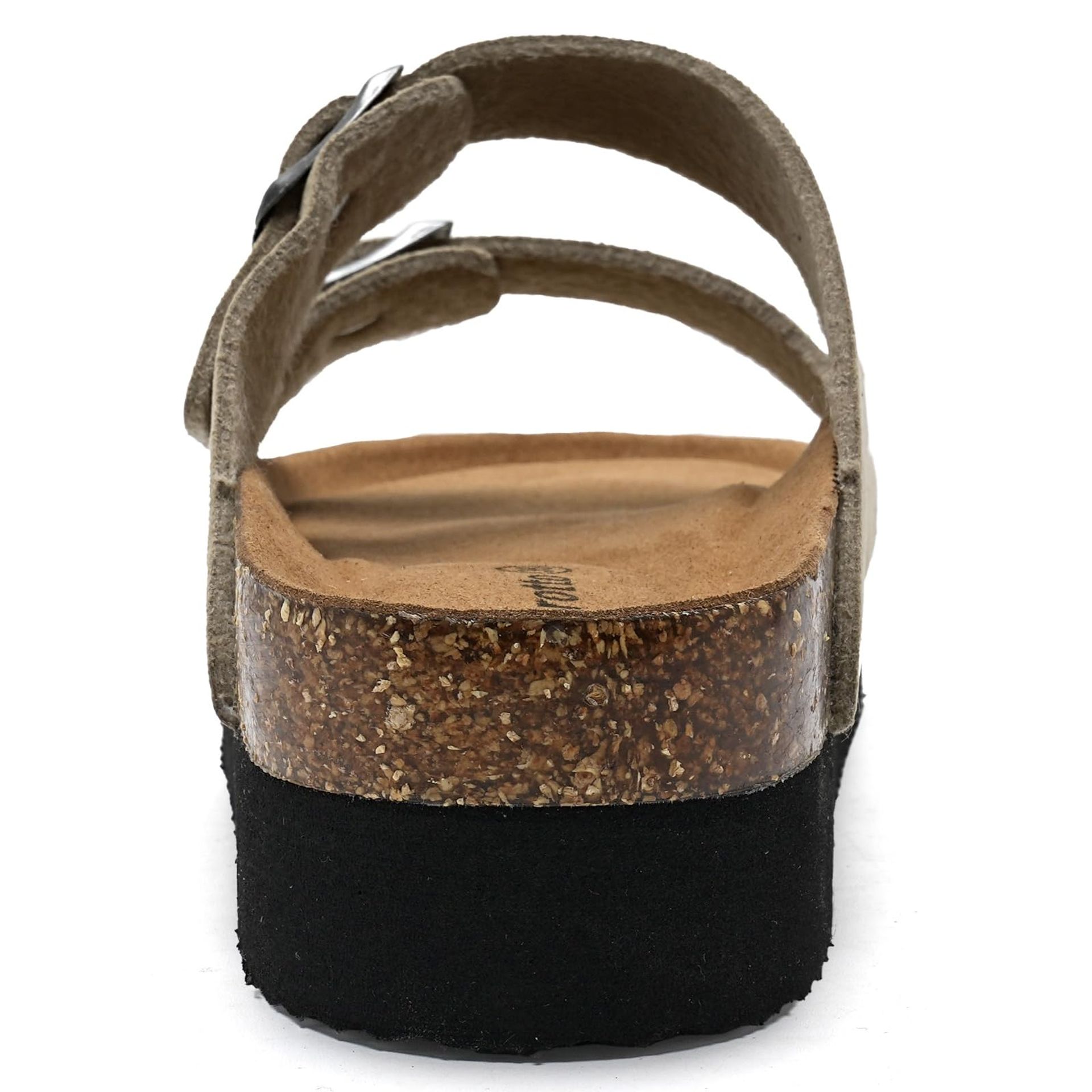 Womens Cork Footbed Slide Sandals Arch Support Adjustable Summer Slip On Yozuru Womens Flat Sandals Cork Footbed Slides with UK | Ubuy main image 3