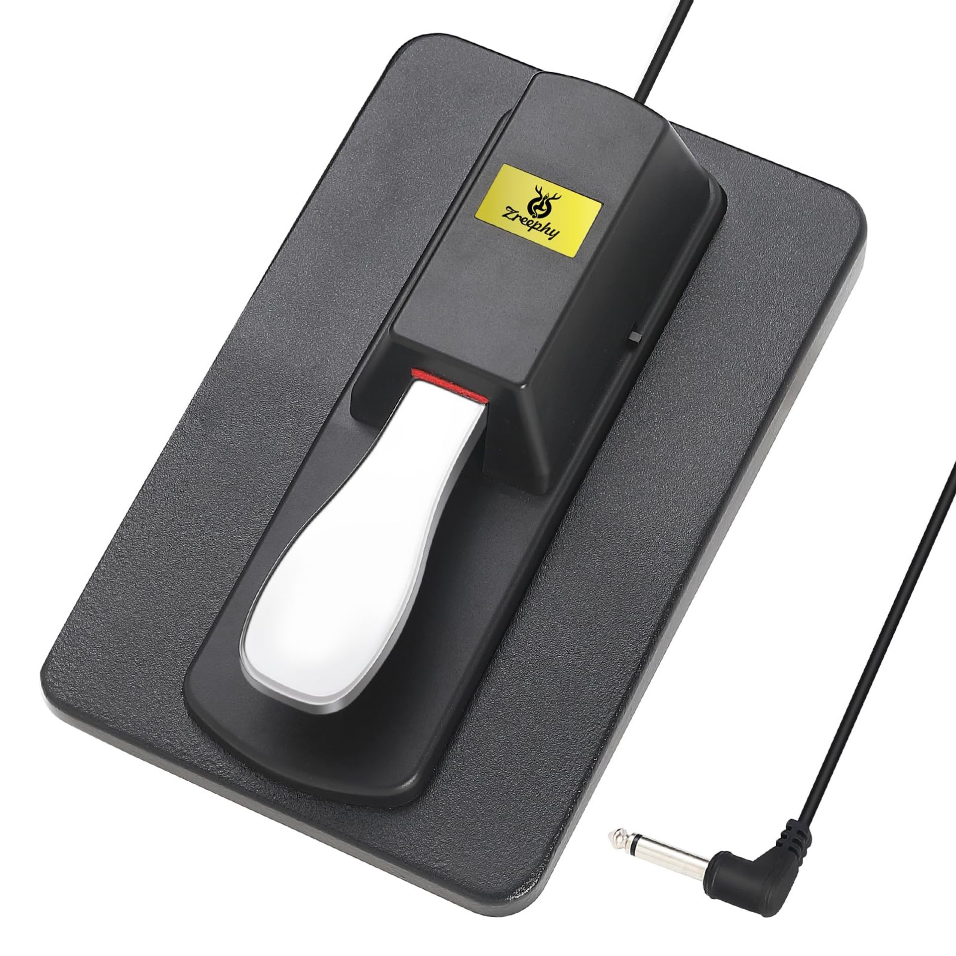 Universal Sustain Pedal Foot Controller 1/4" Jack with Polarity Switch for Keyboards, Digital Pianos & Synths - Black P1-S1+