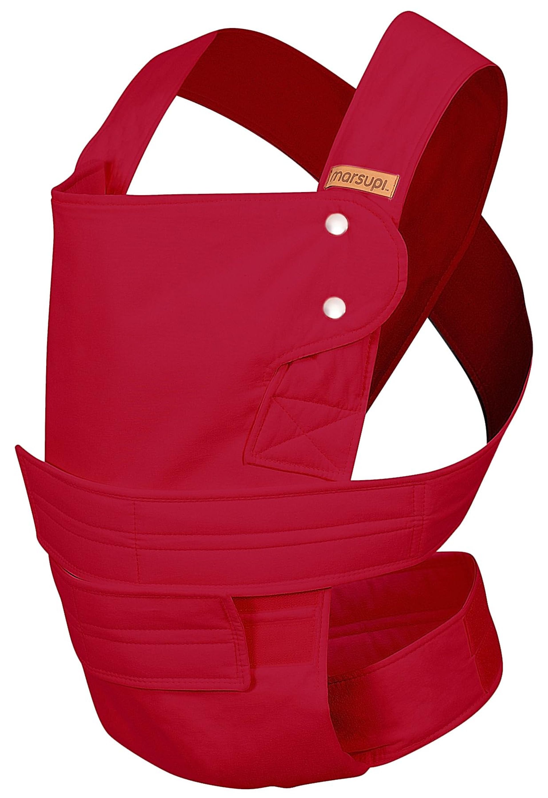 Marsupi 2.0 Baby Carrier for Newborns Lightweight Compact with Easy Hook and Loop Fastening - Ruby Red L