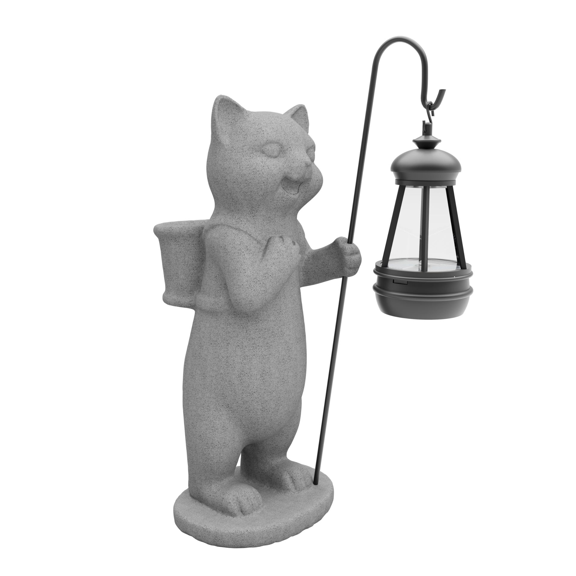 Solar Powered Elephant Garden Statue Light, 10 Inch Resin Outdoor Ornament with Warm Glow for Patio, Lawn & Yard Décor