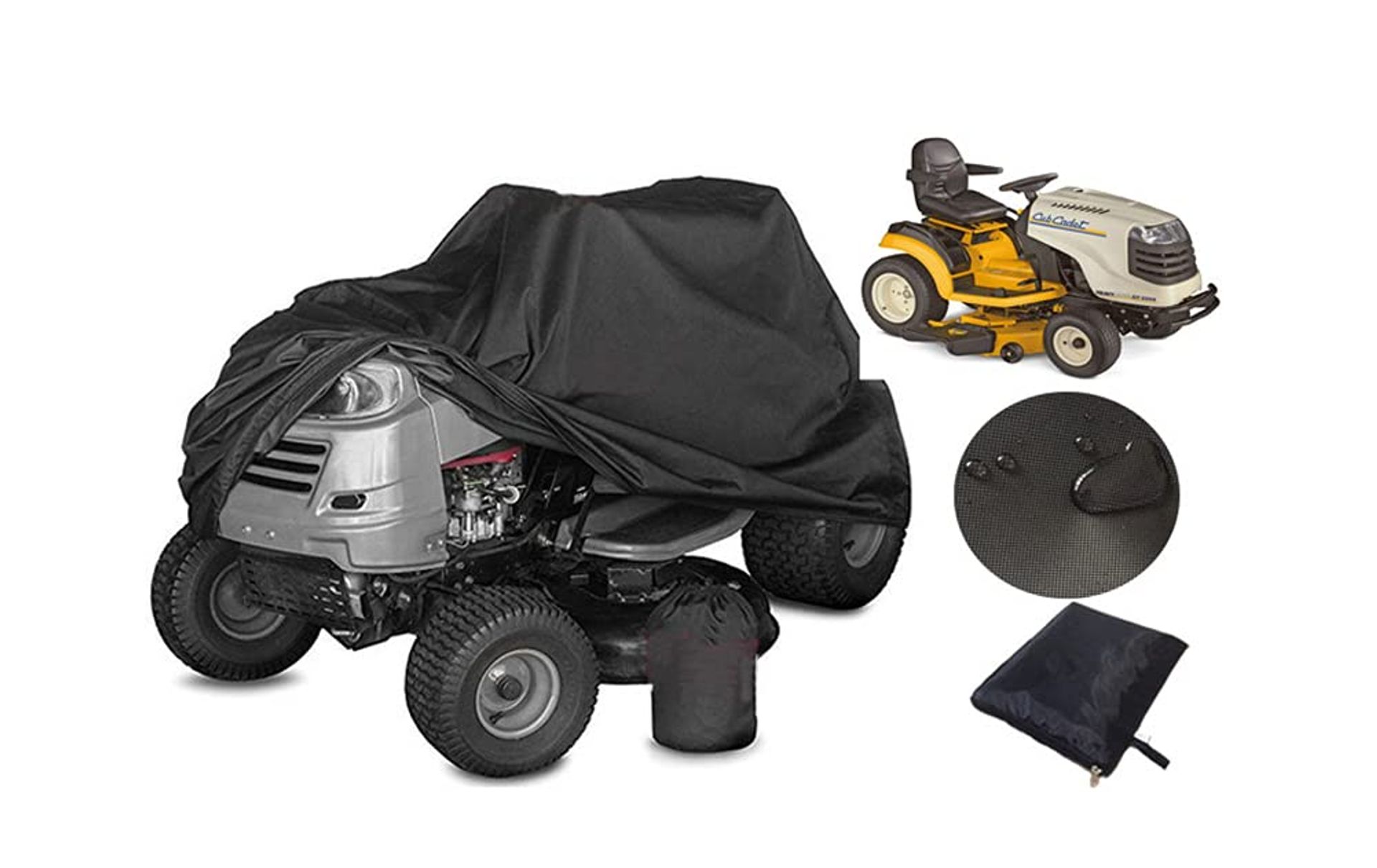 Heavy Duty Lawn Mower & Tractor Cover, Waterproof UV Resistant Outdoor Protection, Fits XXL 94x19x55in