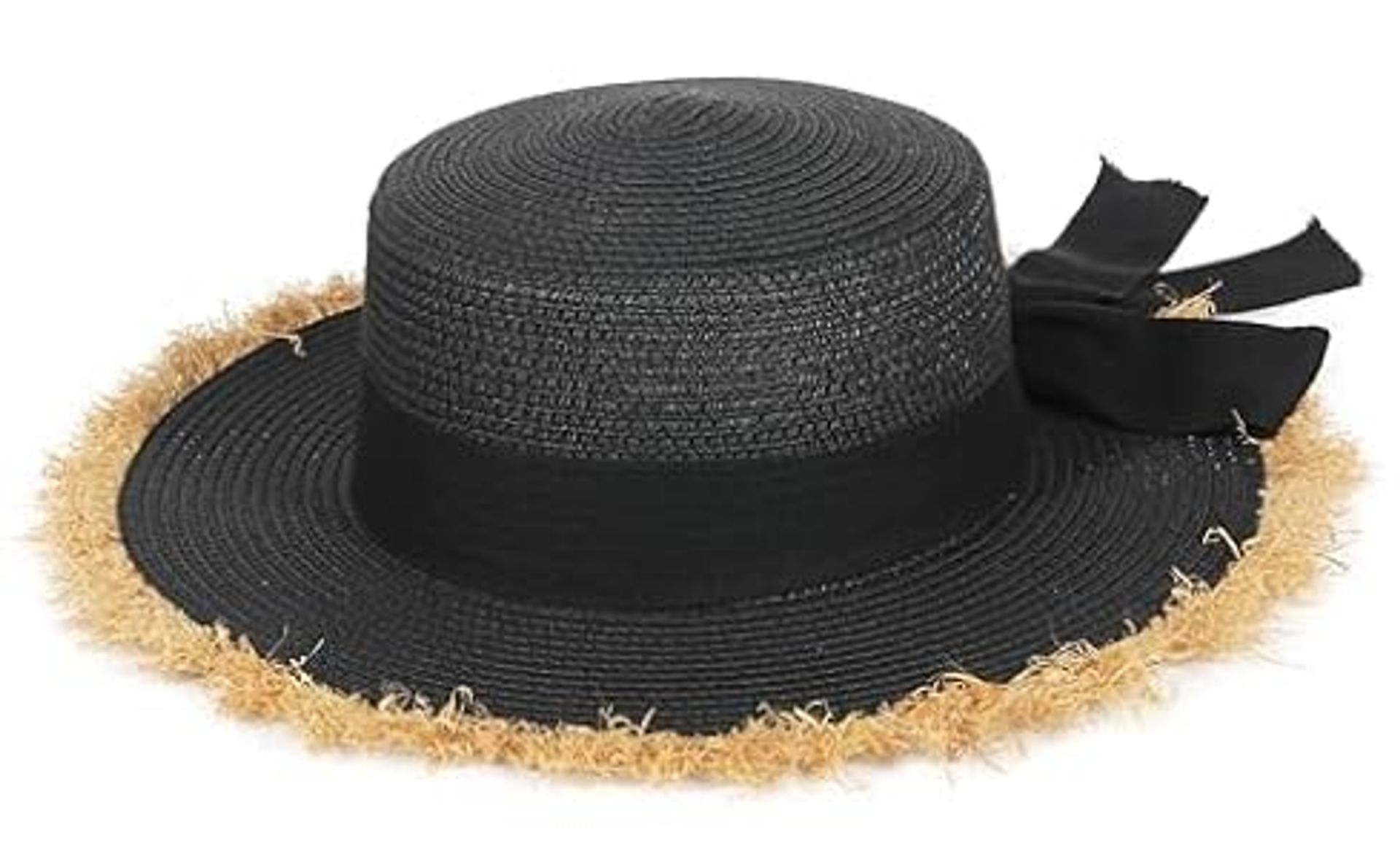 Stylish Women's Summer Straw Sun Hat - Wide Brim, Chic Bowknot, Perfect for Beach & Outdoor Events