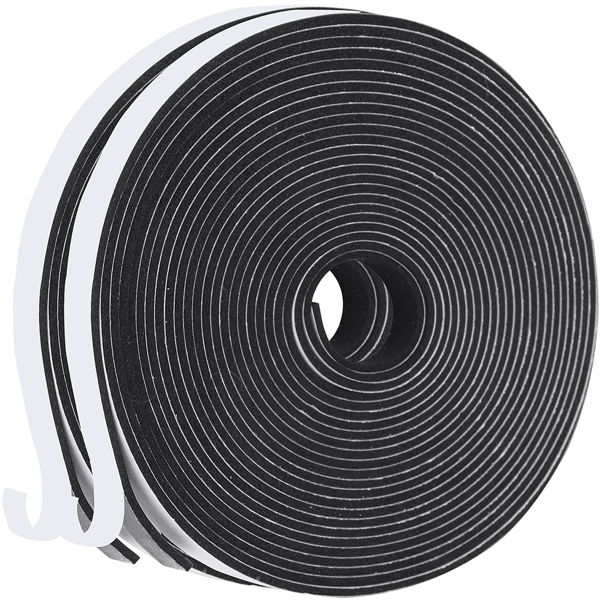 Weather Stripping Door Seal 6mm x 1.5mm Adhesive Foam Draught Excluder - 10M (2 Rolls)