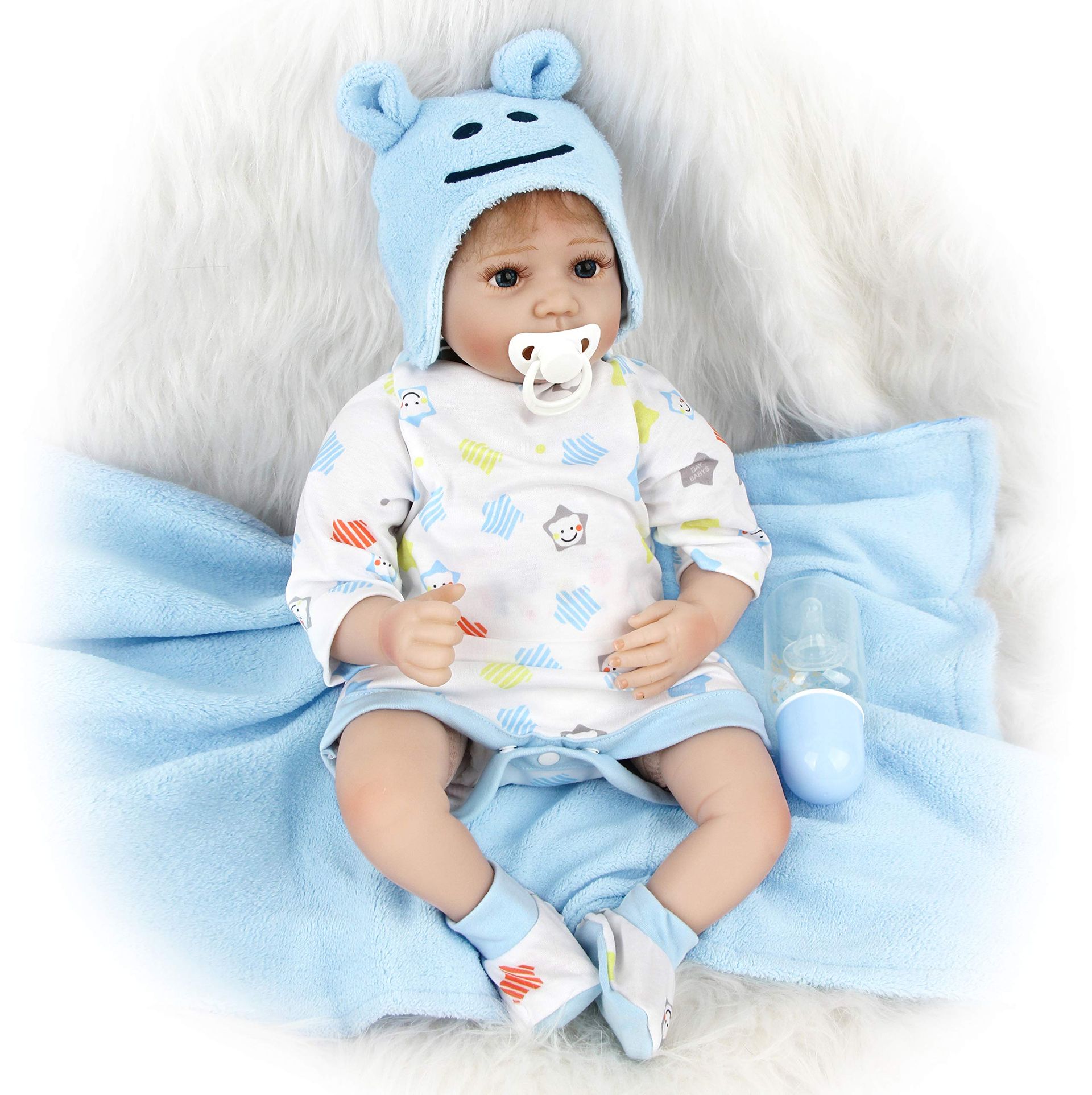 ZIYIUI Levensechte 55cm Poppen Reborn Baby Poppen Jongen Realistische
