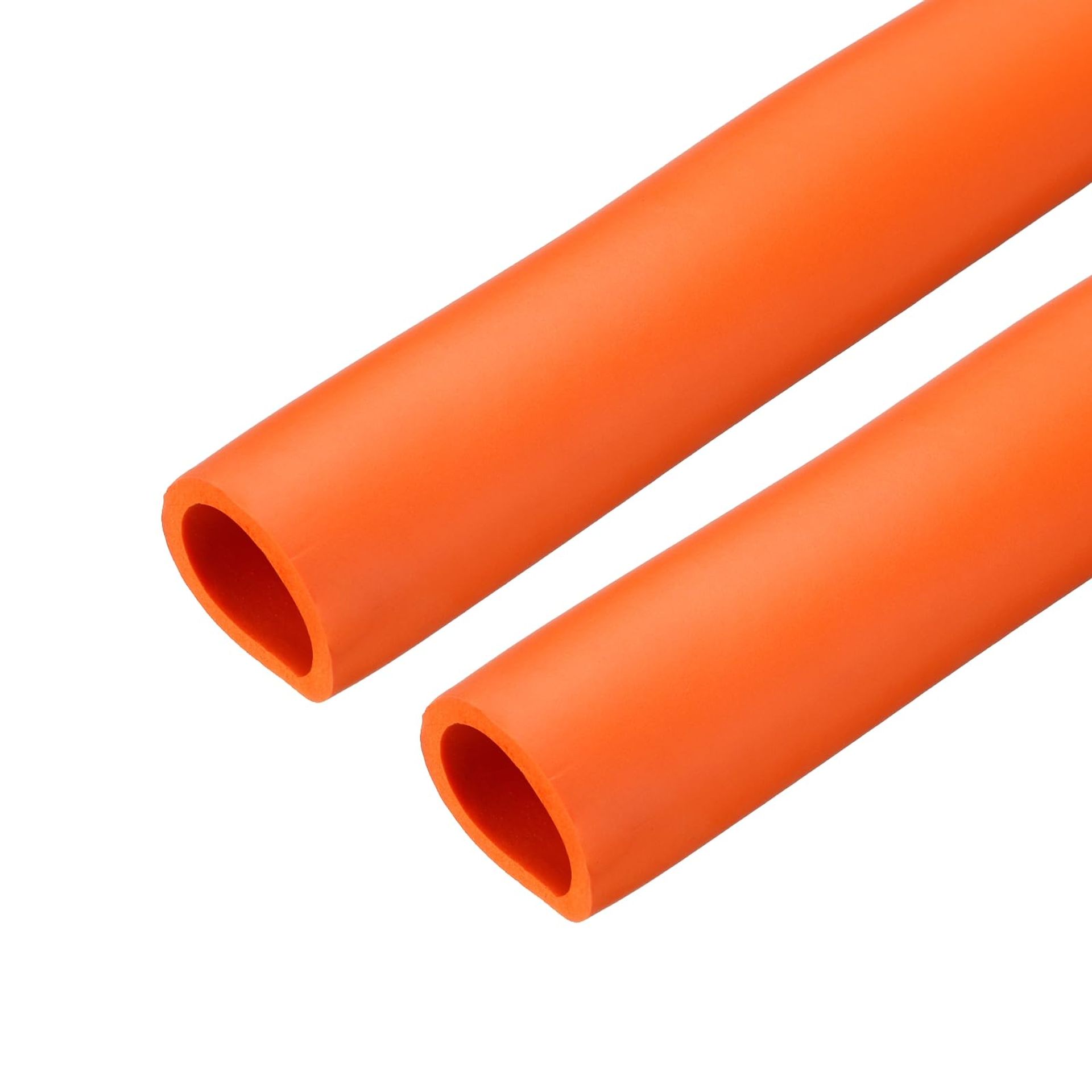 2pcs 2m Foam Pipe Insulation Tubes 36mm ID 48mm OD - Anti-Slip Handle Grip, Heat Resistant, Durable Orange Tubing