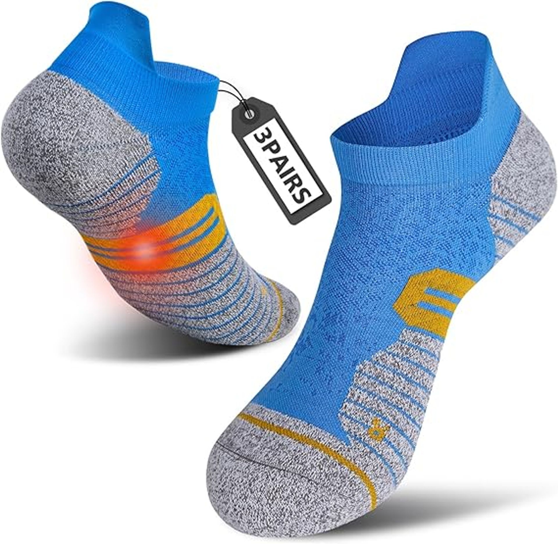 3/6 Pairs Compression Neuropathy Socks for Women & Men - Pain Relief, Moisture Wicking, Blue, XL