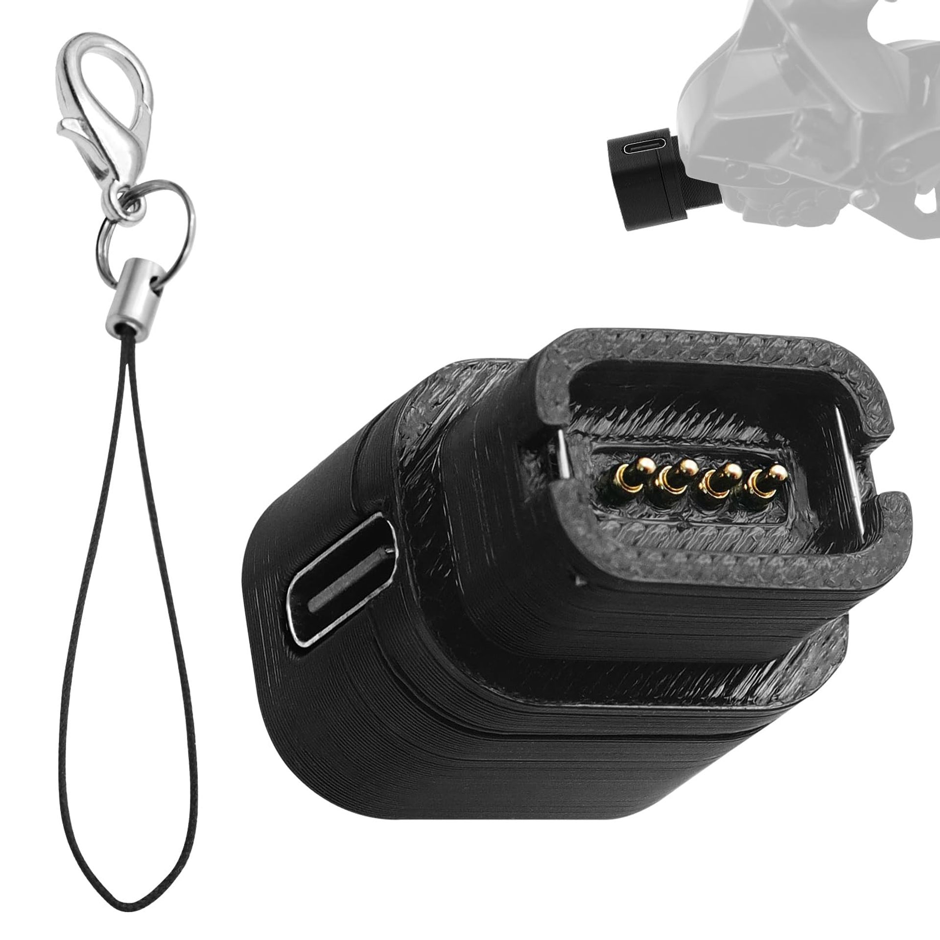 Electronic Rear Derailleur Charger Cable Adapter for Shimano 12-Speed DI2 EC300 to Type-C Fast Charger - Black 1