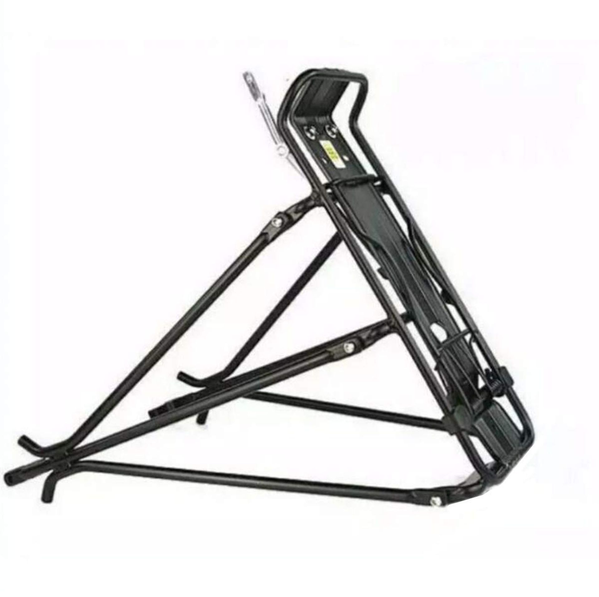 Bike Rear Luggage Rack Frame-Mounted Cargo Carrier for Mountain Touring - Black 13.77x5.90"