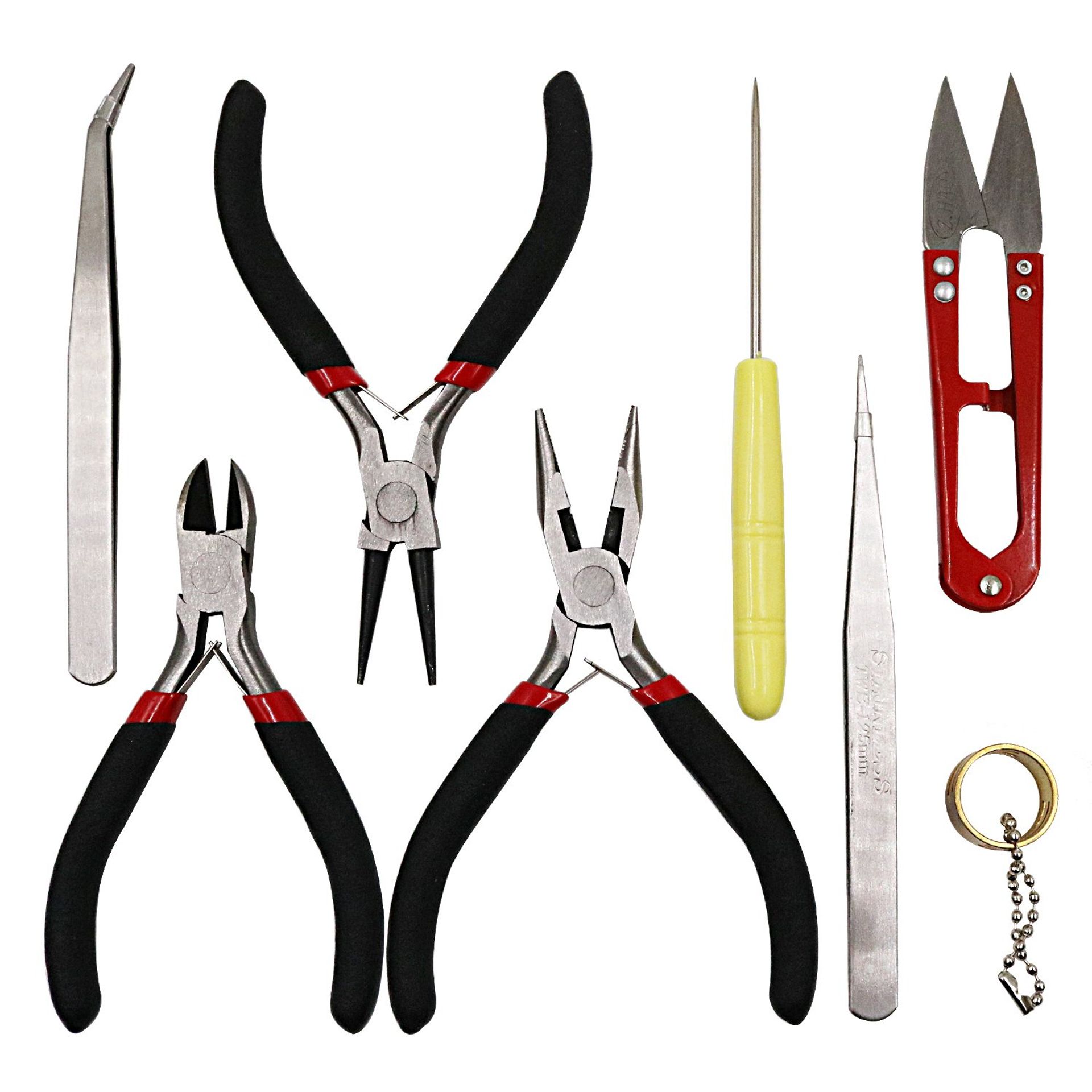 NIUPIKA Jewellery Pliers Set - Complete DIY Jewellery Making Kit with Tools & Case