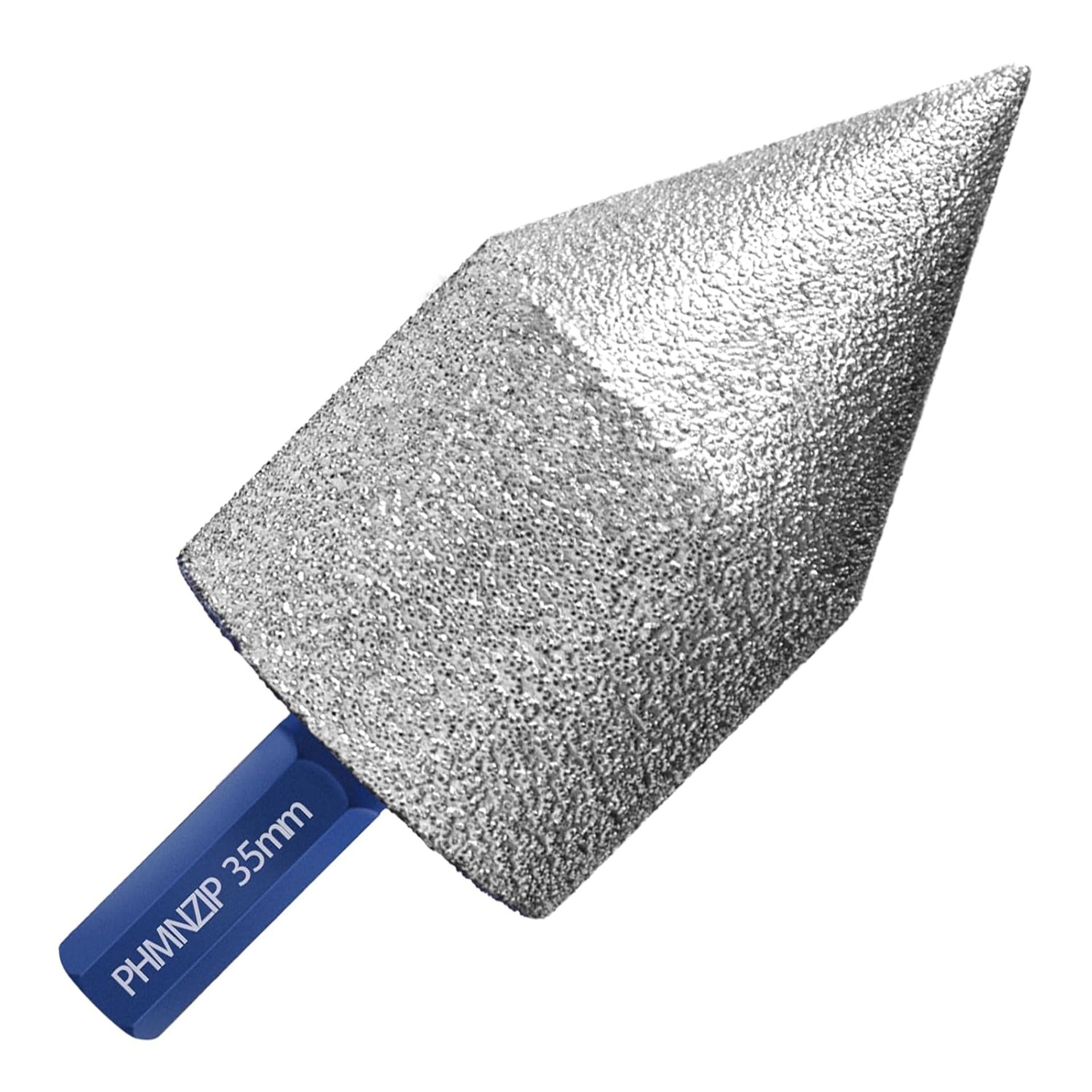 Diamond Chamfering Bit Hexagon Shank Beveling Milling Cutter for Tiles, Marble, Ceramic & Granite - Cone 35mm-Chamfer