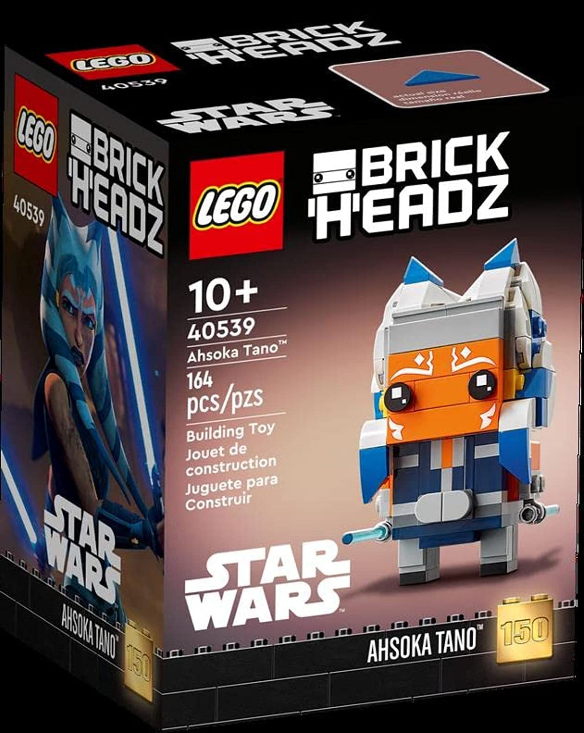 LEGO Star Wars BrickHeadz Ahsoka Tano Building Set 164 Pieces Gift for Fans - Blue Style 40539