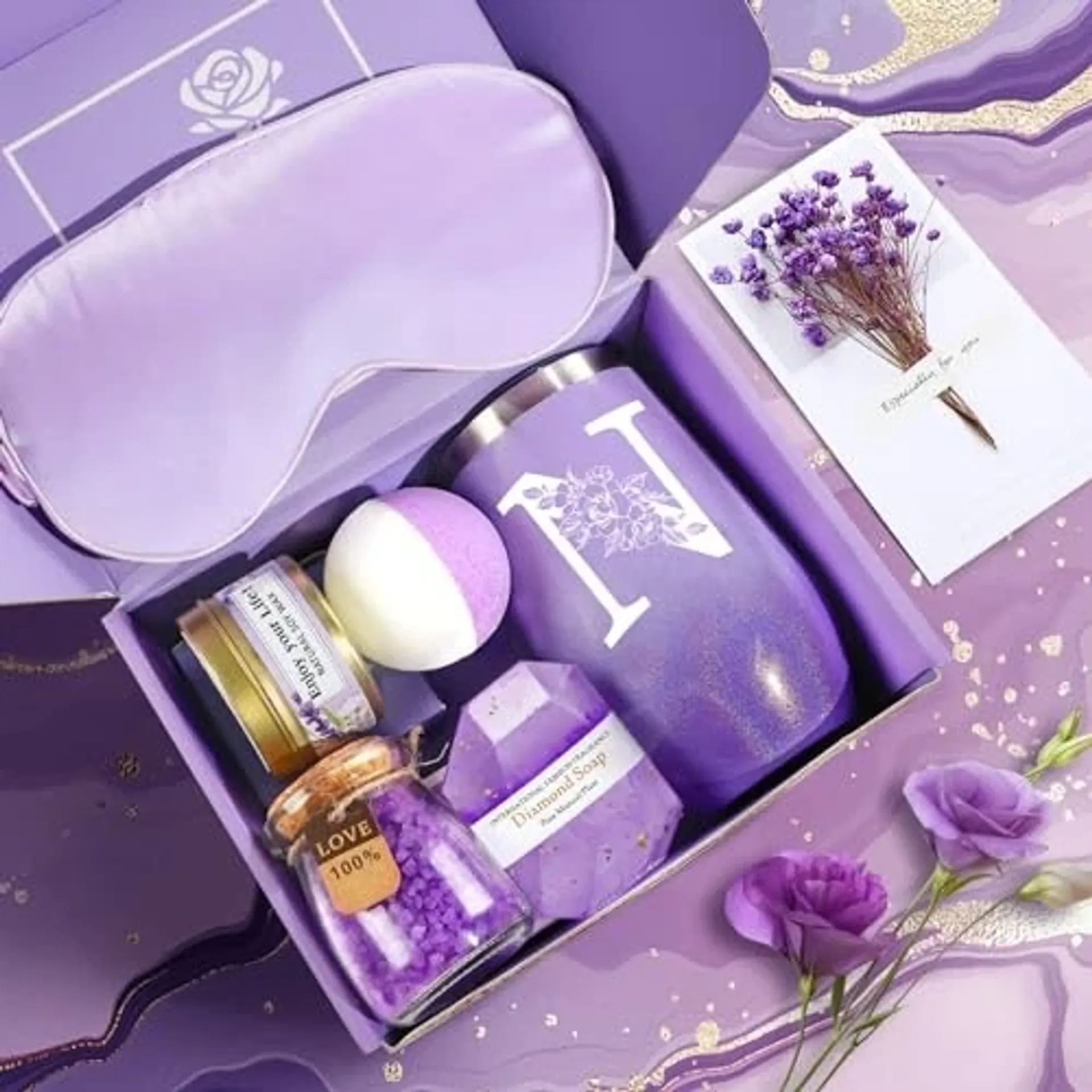 Birthday Pamper Spa Bath Gift Set for Women - Relax & Unwind with Lavender & Ocean Scents