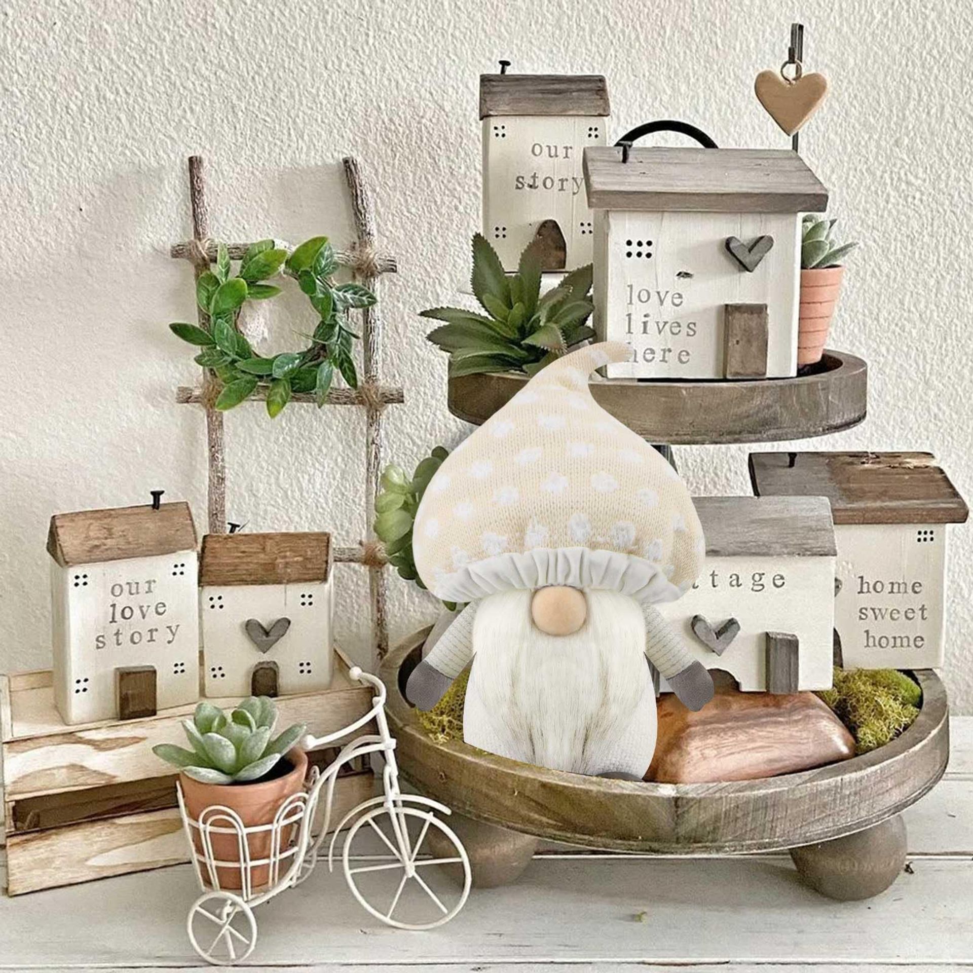Décoration de Pâques-Oeuf de poupées lapin elfe mignon - décoration de