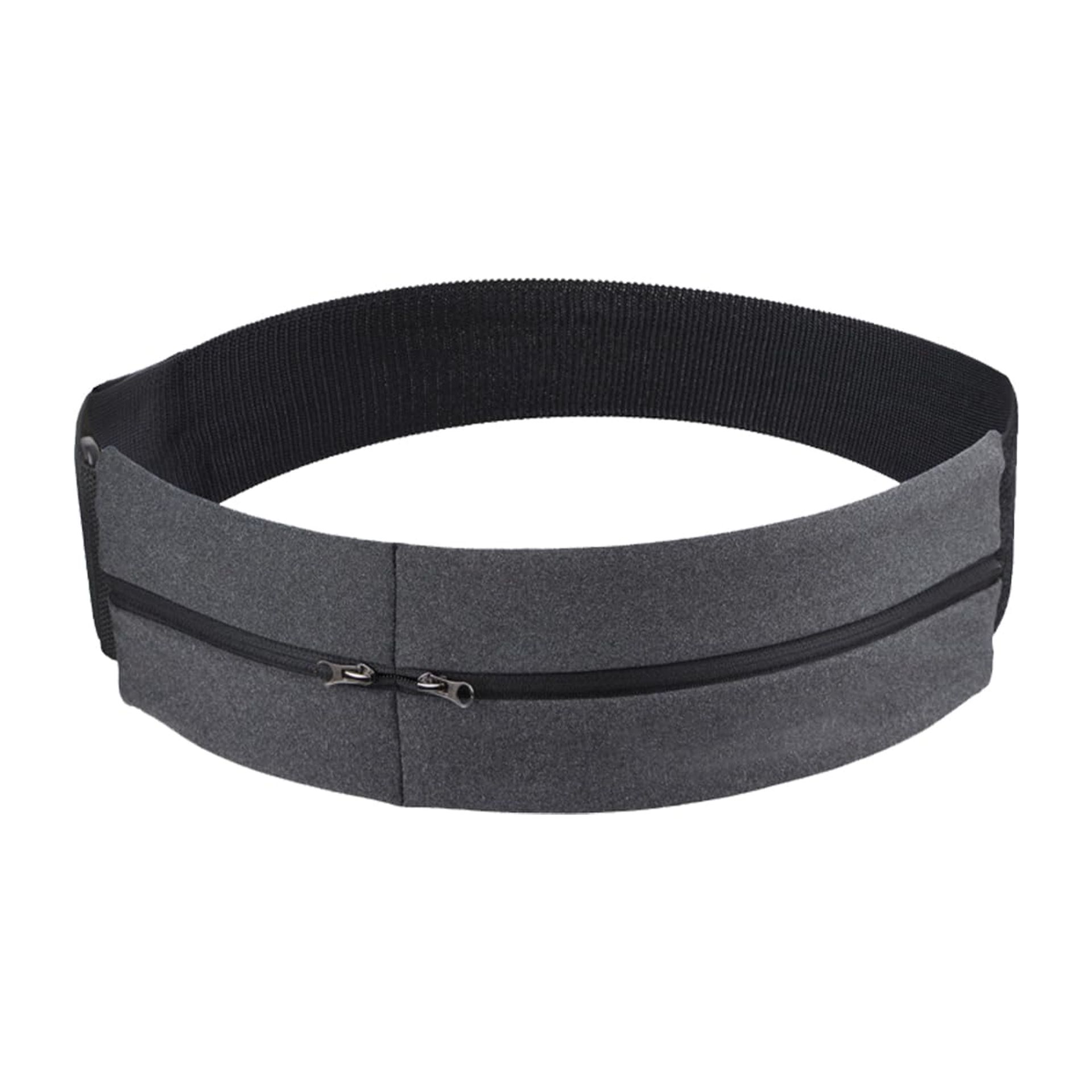 Running Belt Waist Pack Adjustable No-Bounce Fitness Bag for Jogging, Cycling & Travel - Charcoal One Size