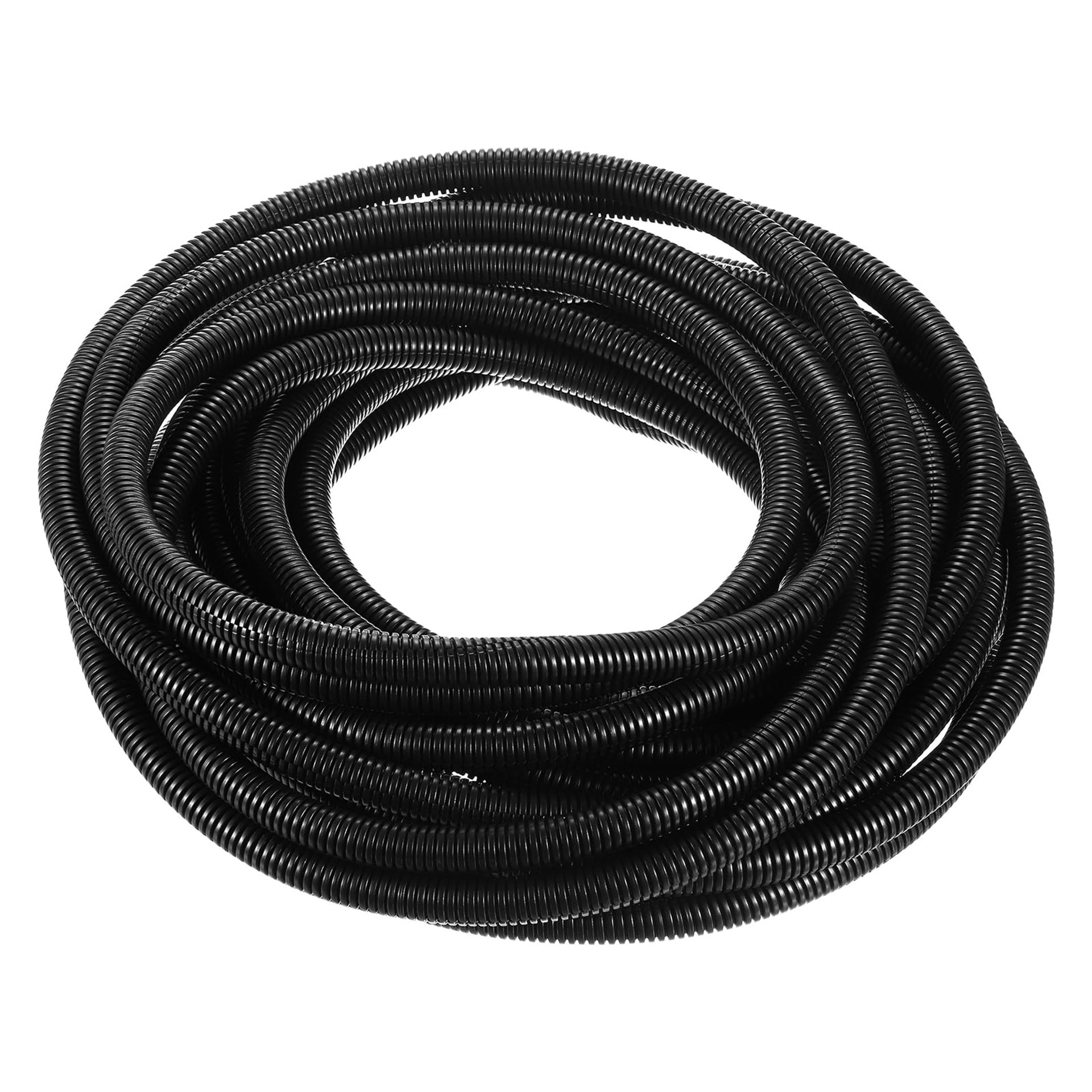 1/2 Inch x 50 Ft Split Wire Loom Tubing – Flexible Black Cable Conduit for Electrical Wire Protection