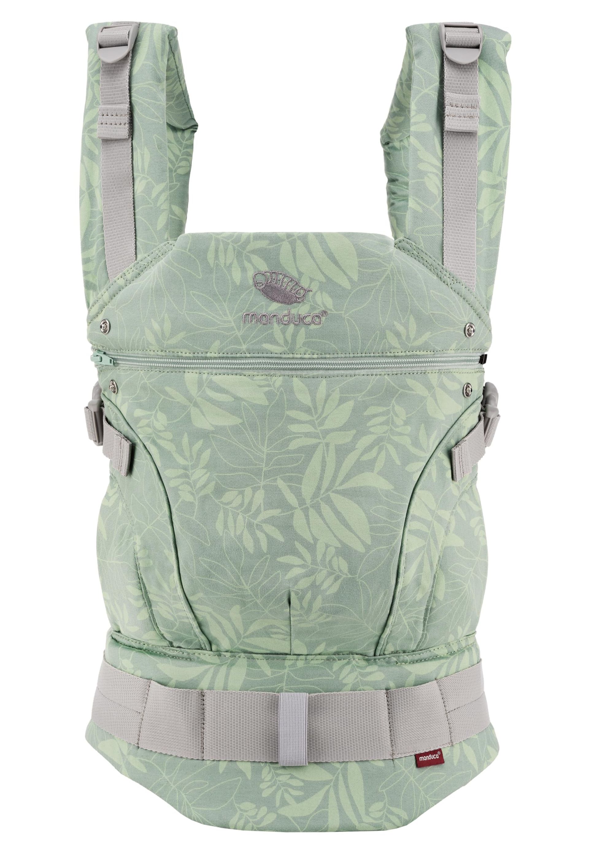 Adjustable Baby Carrier Ergonomic Design with Front, Hip & Back Carrying - Botanic Green One Size