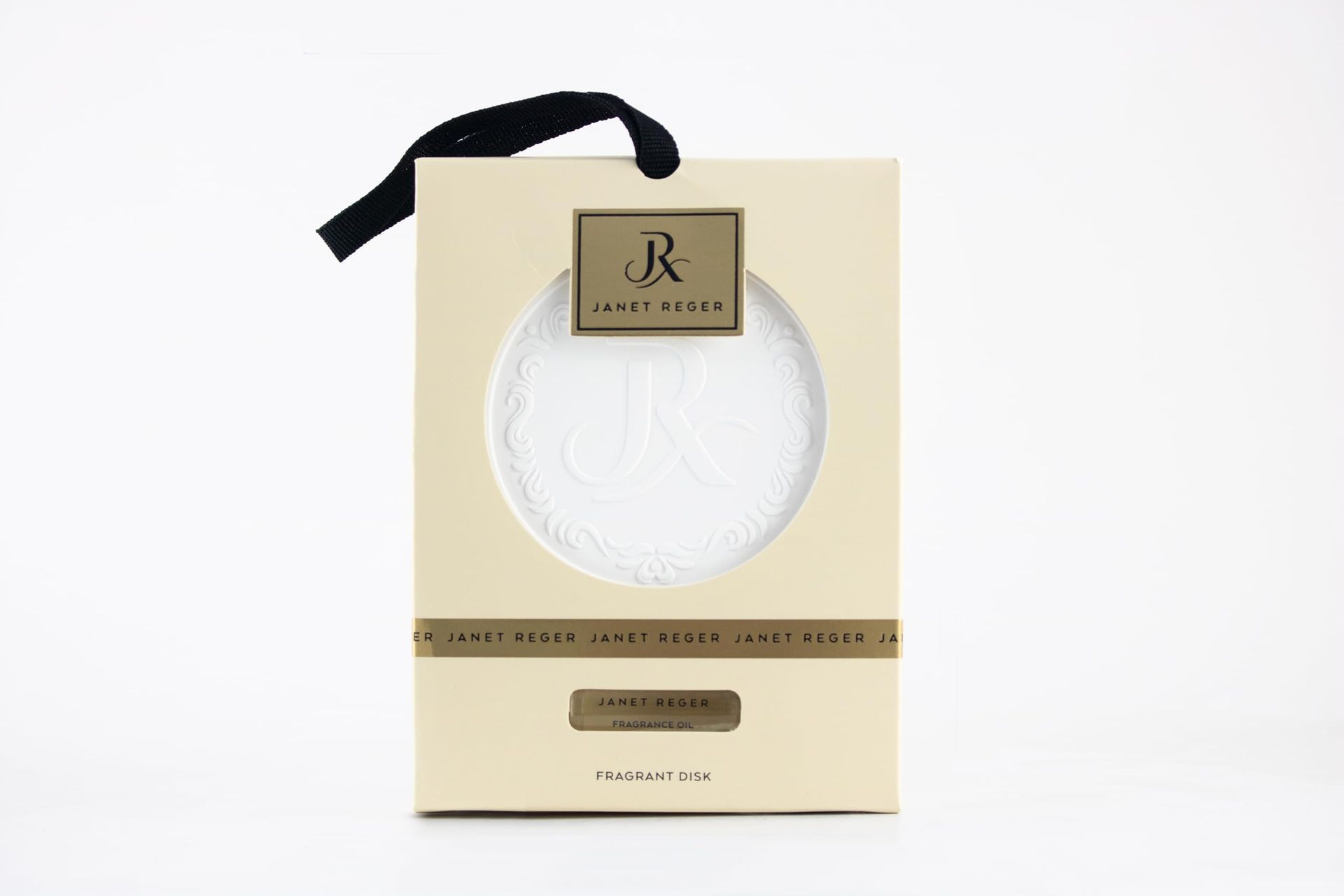 Janet Reger Exclusive Ceramic Fragrance Disc Elegant Home Décor Long-Lasting Aroma - Cream Jasmine