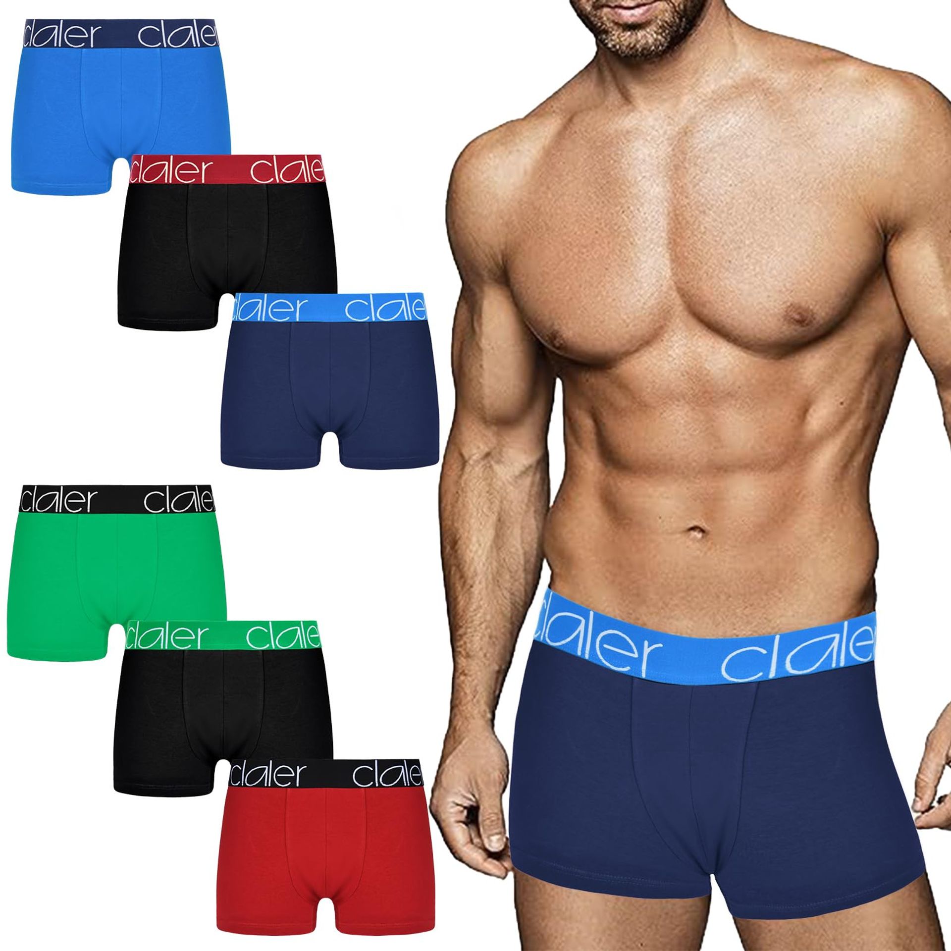 Men’s Cotton Boxer Shorts 6 Pack – Breathable, Classic Fit, Seamless Comfort, XXL