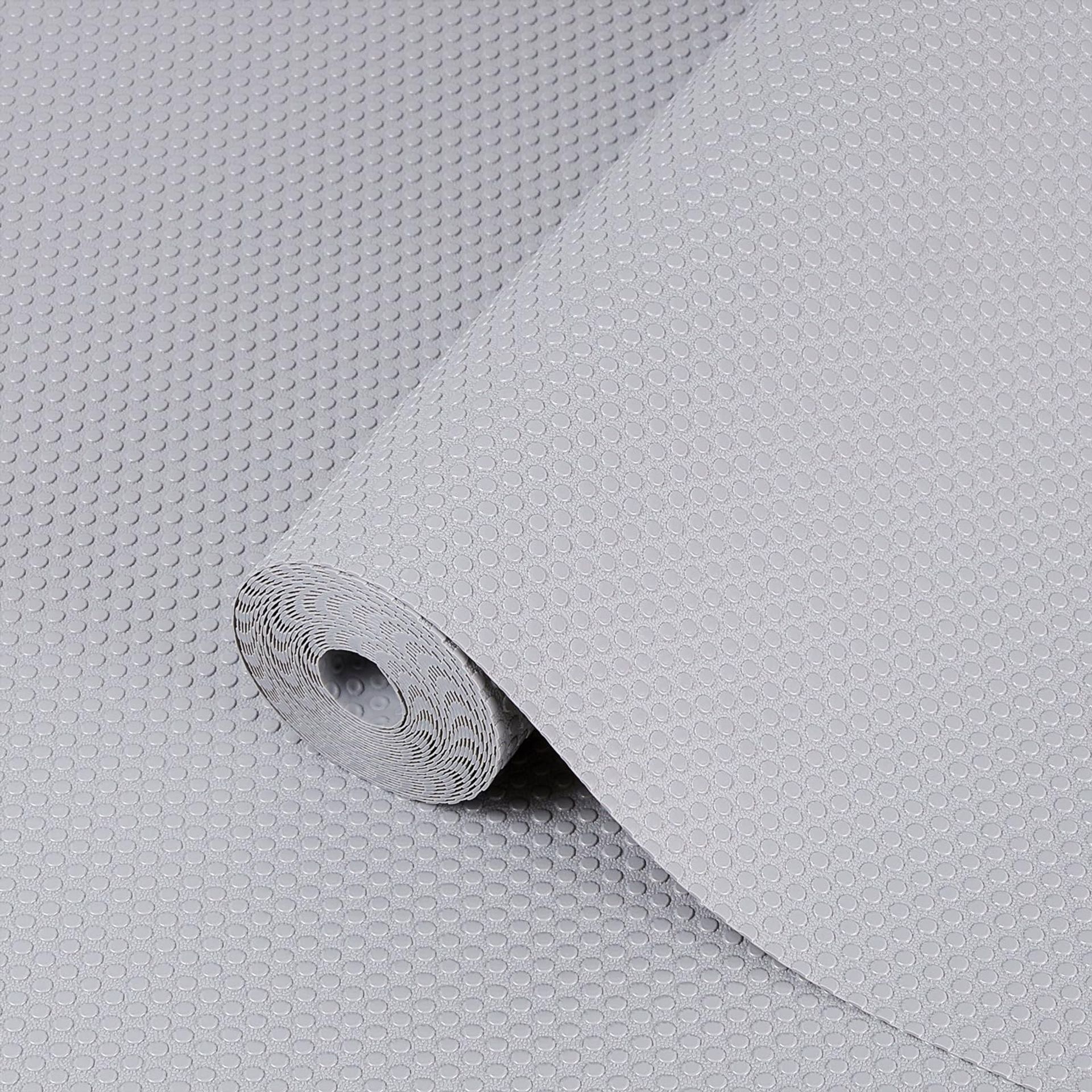Non-Slip Drawer & Shelf Liners 70x500cm - Waterproof, Cut-to-Size EVA Mats for Kitchen, Cupboards, Fridge & Cabinets - Light Grey Dot