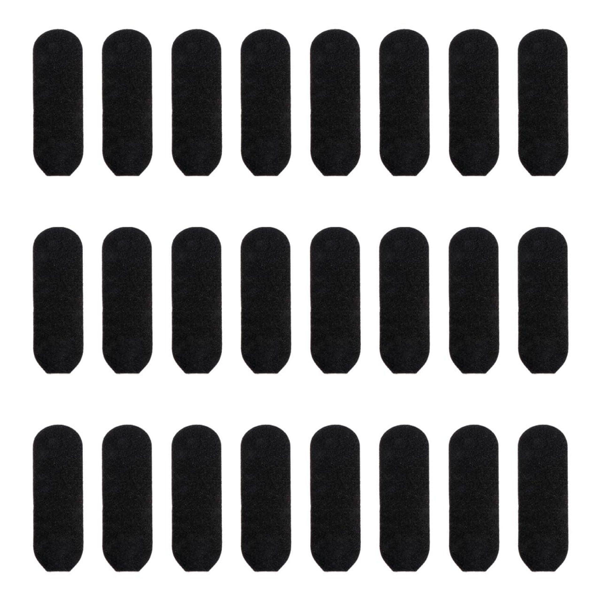 Self-Adhesive Sandpaper Replacement Pads for Double-Sided Foot File, 60-Pack Exfoliating Callus Remover - Black As Shown