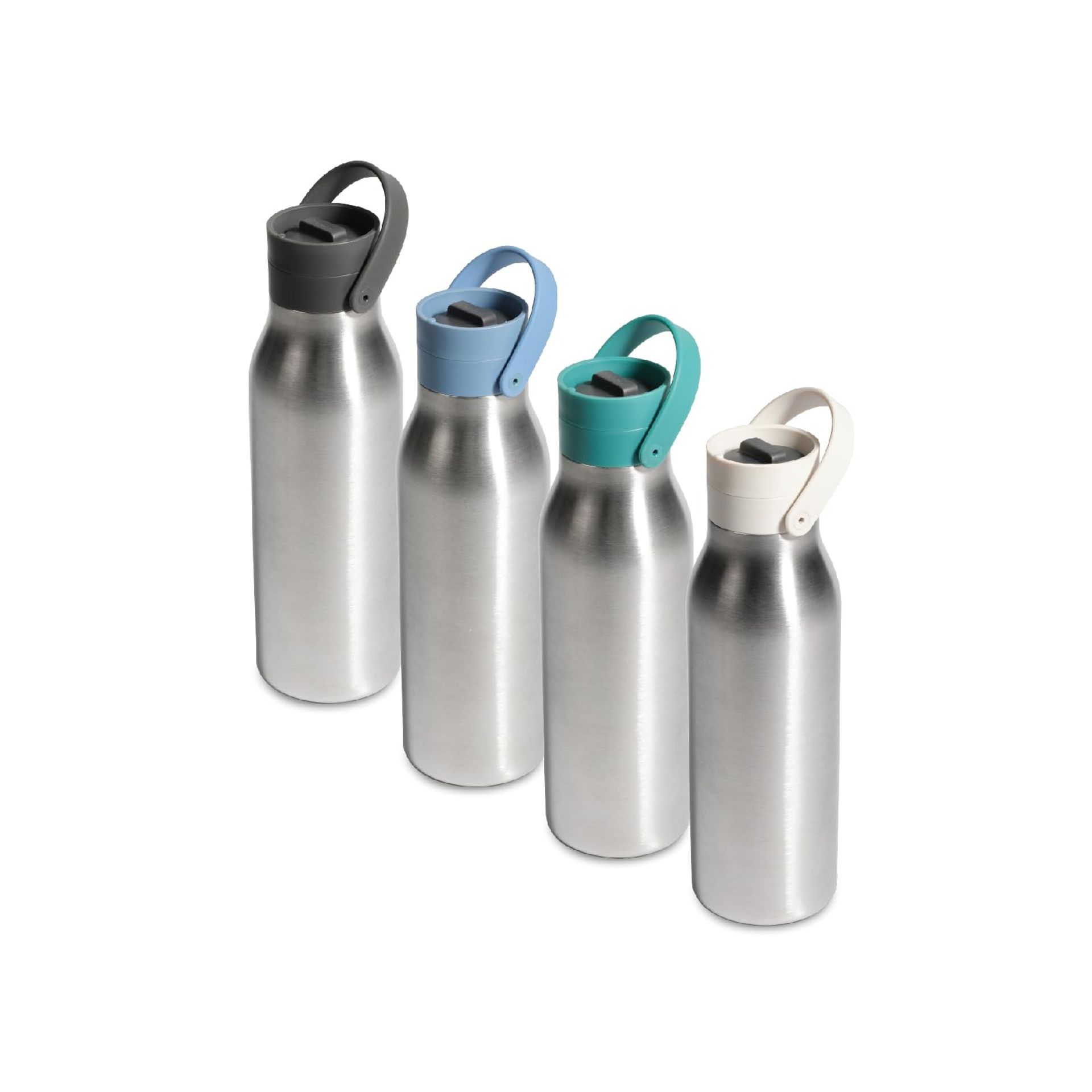 500ml Recycled Stainless Steel Water Bottle – Insulated, Leakproof, Eco-friendly, BPA Free, Dishwasher Safe – Pebble White