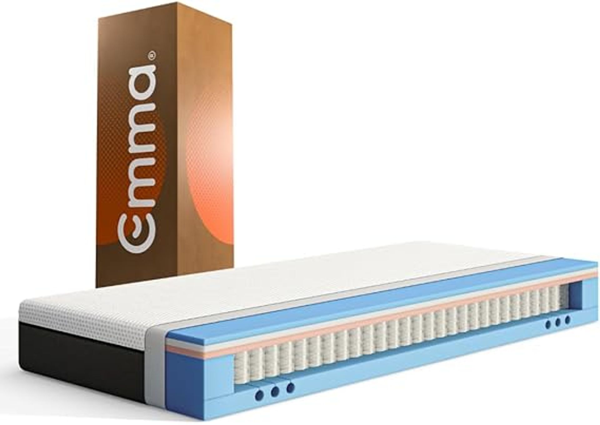 Emma Premium Small Double 4ft Memory Foam Mattress 120x190 cm, Medium Firm (H2), 9.8 Inch High, 5-Zone Mattress - White - Small Double (White)