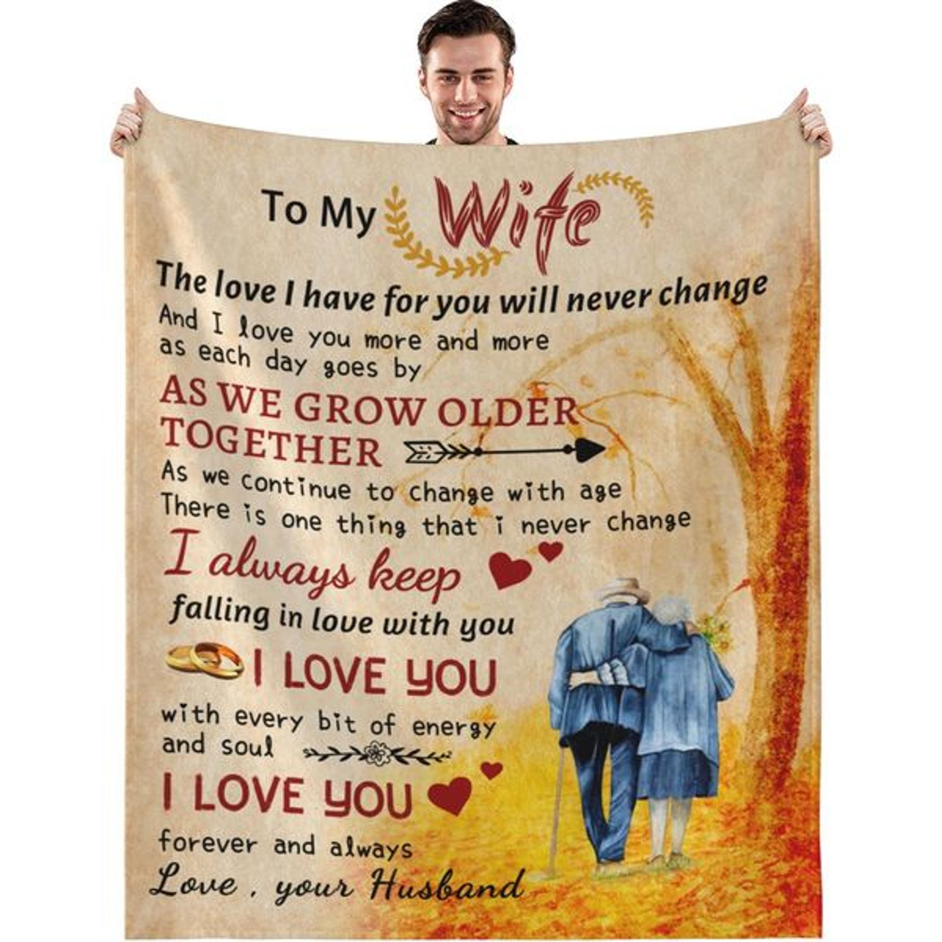 Blanket Gift For Wife, Gift For Wife Blanket From Husband, Best Gifts