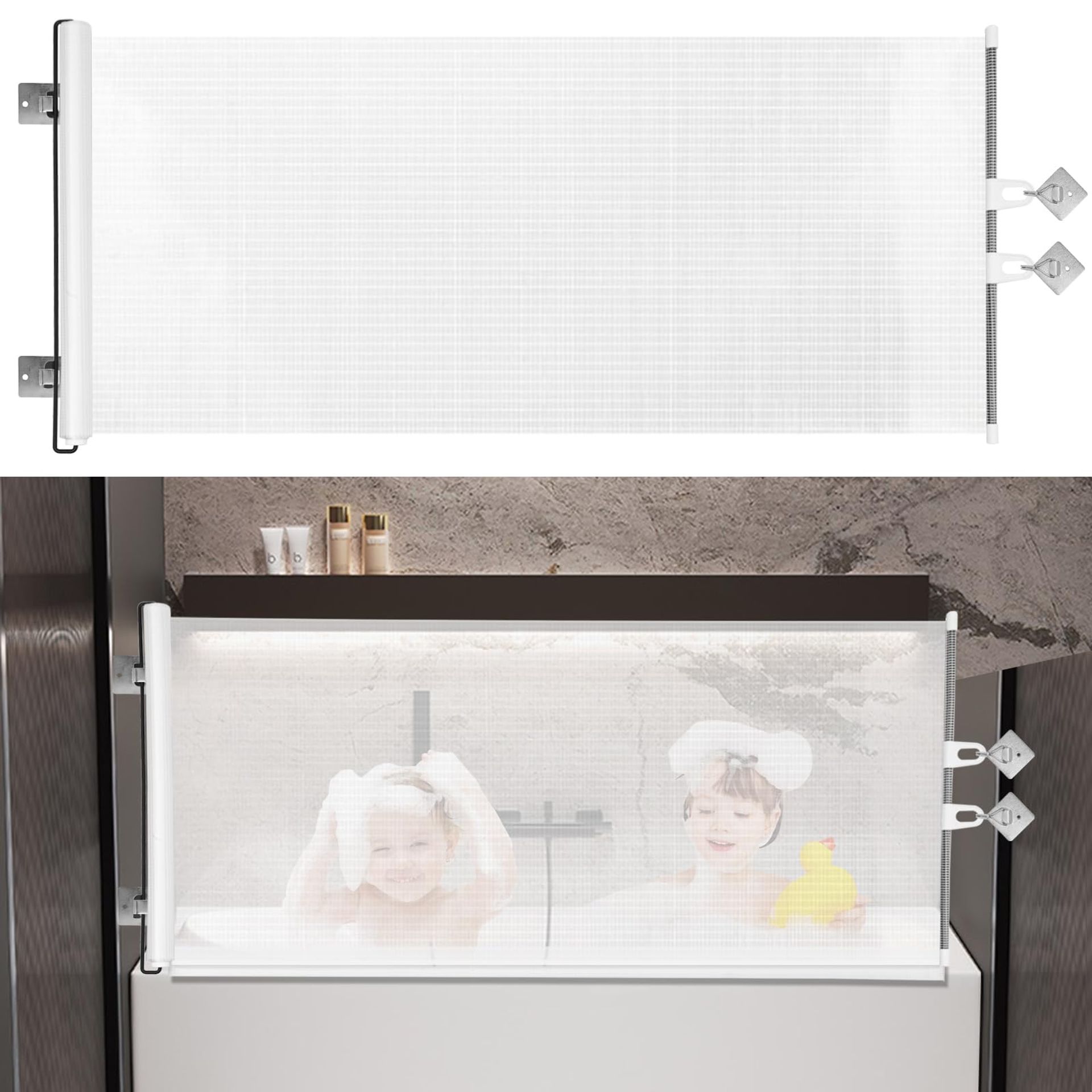 Retractable Bathtub Splash Guard for Kids & Pets – Prevent Water Spills and Protect Bathroom Floors