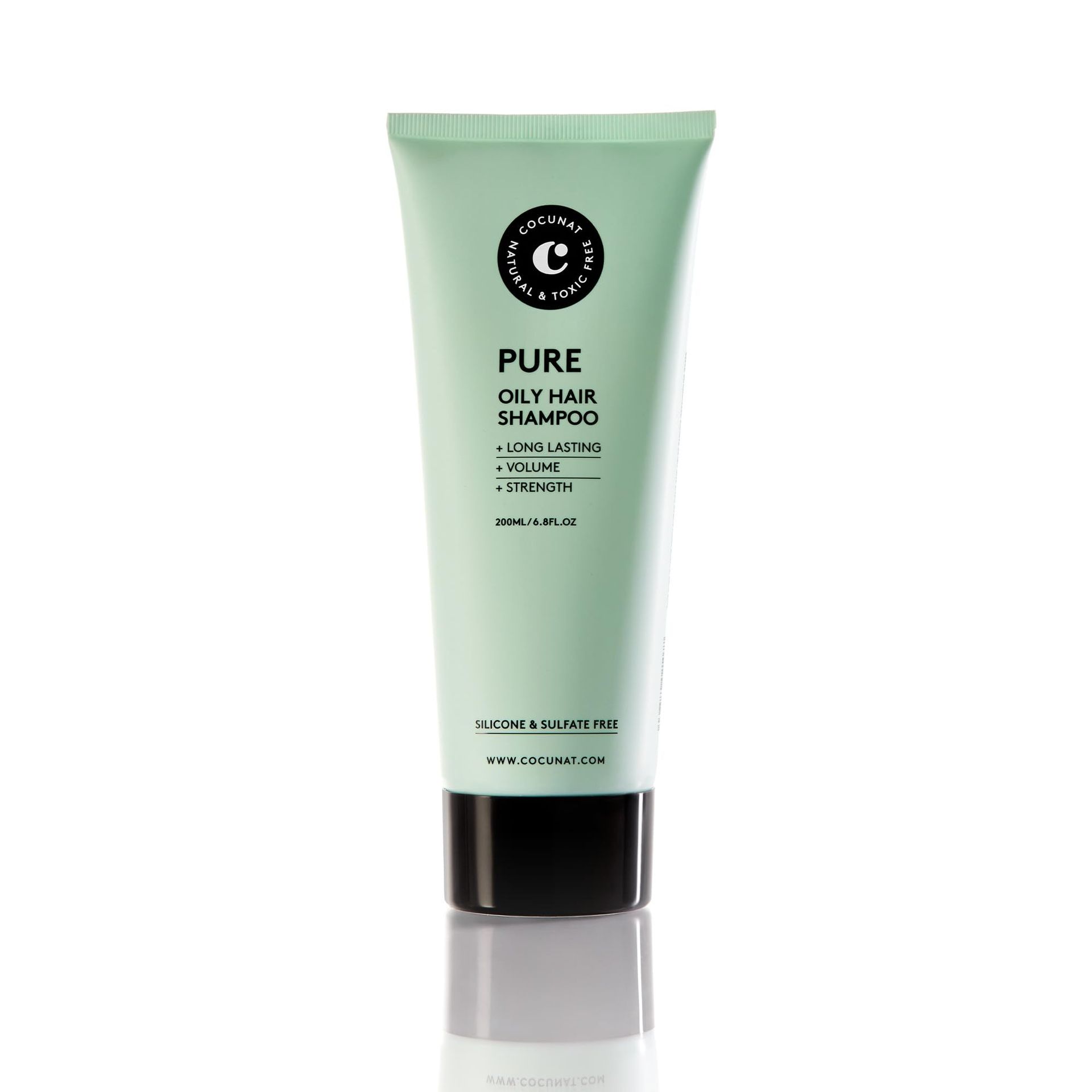 Pure Shampoo for Oily Hair Sulphate-Free Deep Cleansing Volume Boost - Beige 200ml