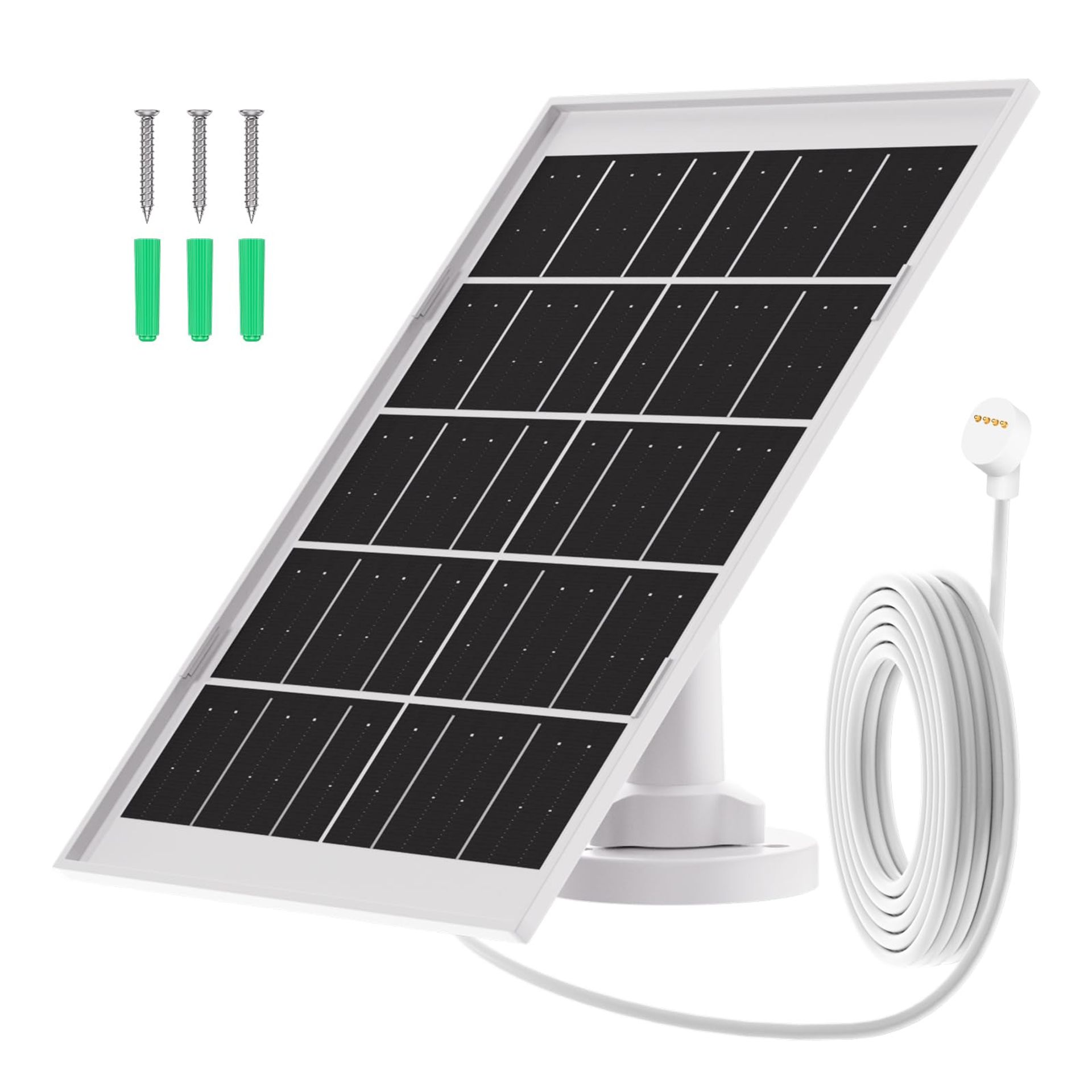 7W Solar Panel for Google Nest Cam with 4m Fast Charging Cable, IP66 Waterproof Outdoor Power Supply