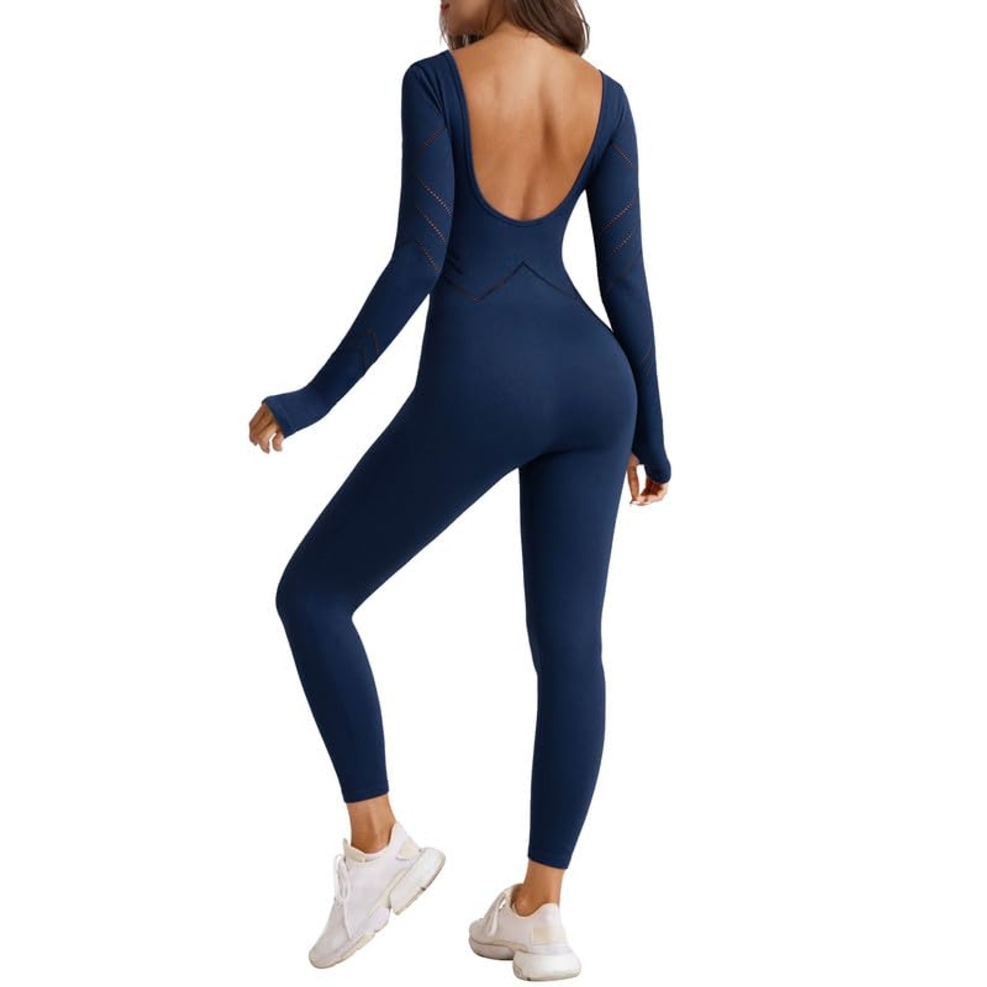Sportieve jumpsuit voor dames, lange mouwen, cuadrado, nauwsluitend