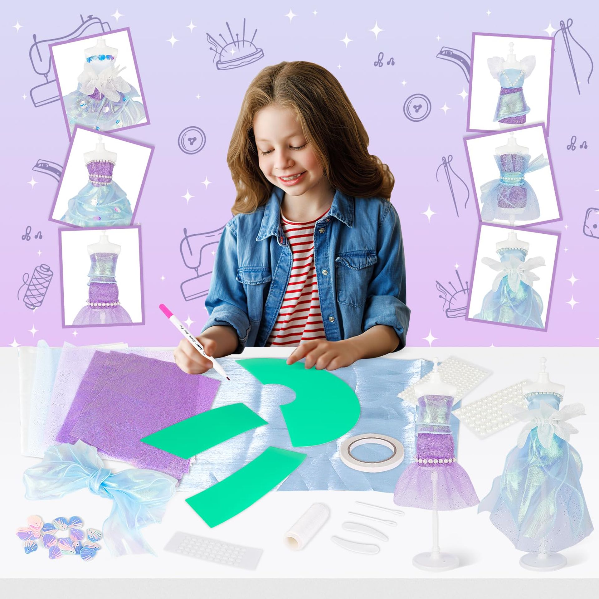 slim fit dress slacks DIY Fashion Design Studio Kit for Kids