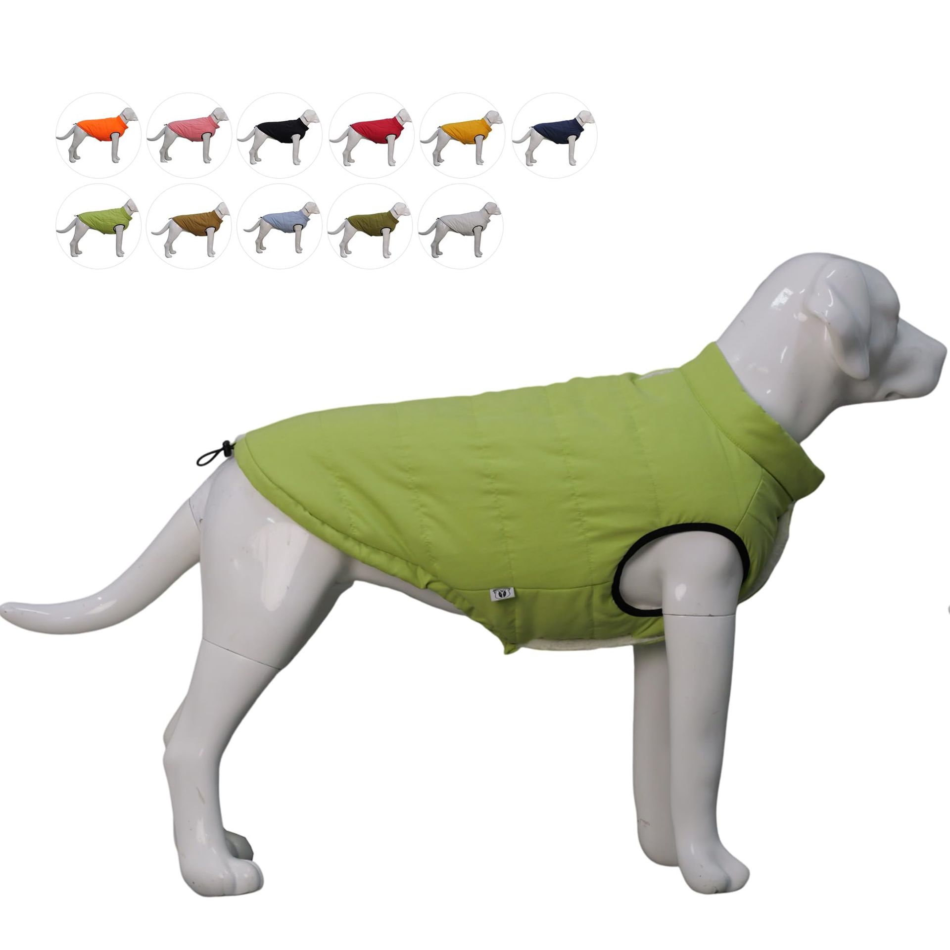 Waterproof Fleece-Lined Dog Winter Vest with Button Closure – Orange XS Warm Coat