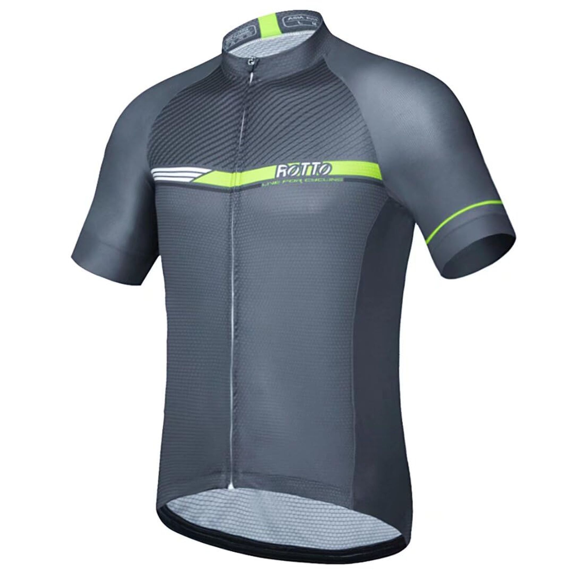 Men's Short Sleeve Cycling Jersey Breathable Quick-Dry Bike Top - Dark Grey XS