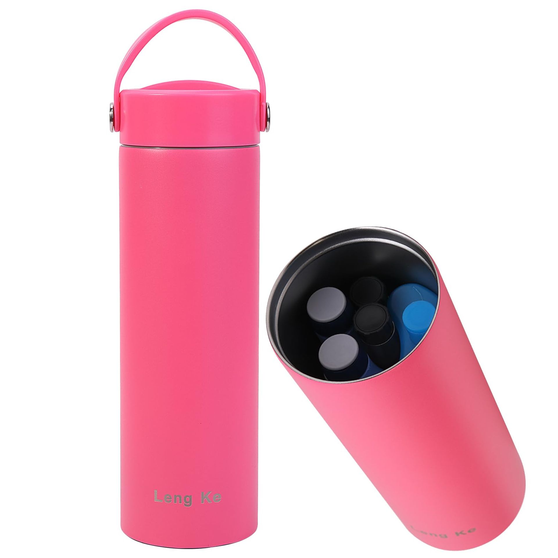 Insulin Cooler Travel Case for 3-6 Pens with Reusable Ice Pack and Portable Design - Rose