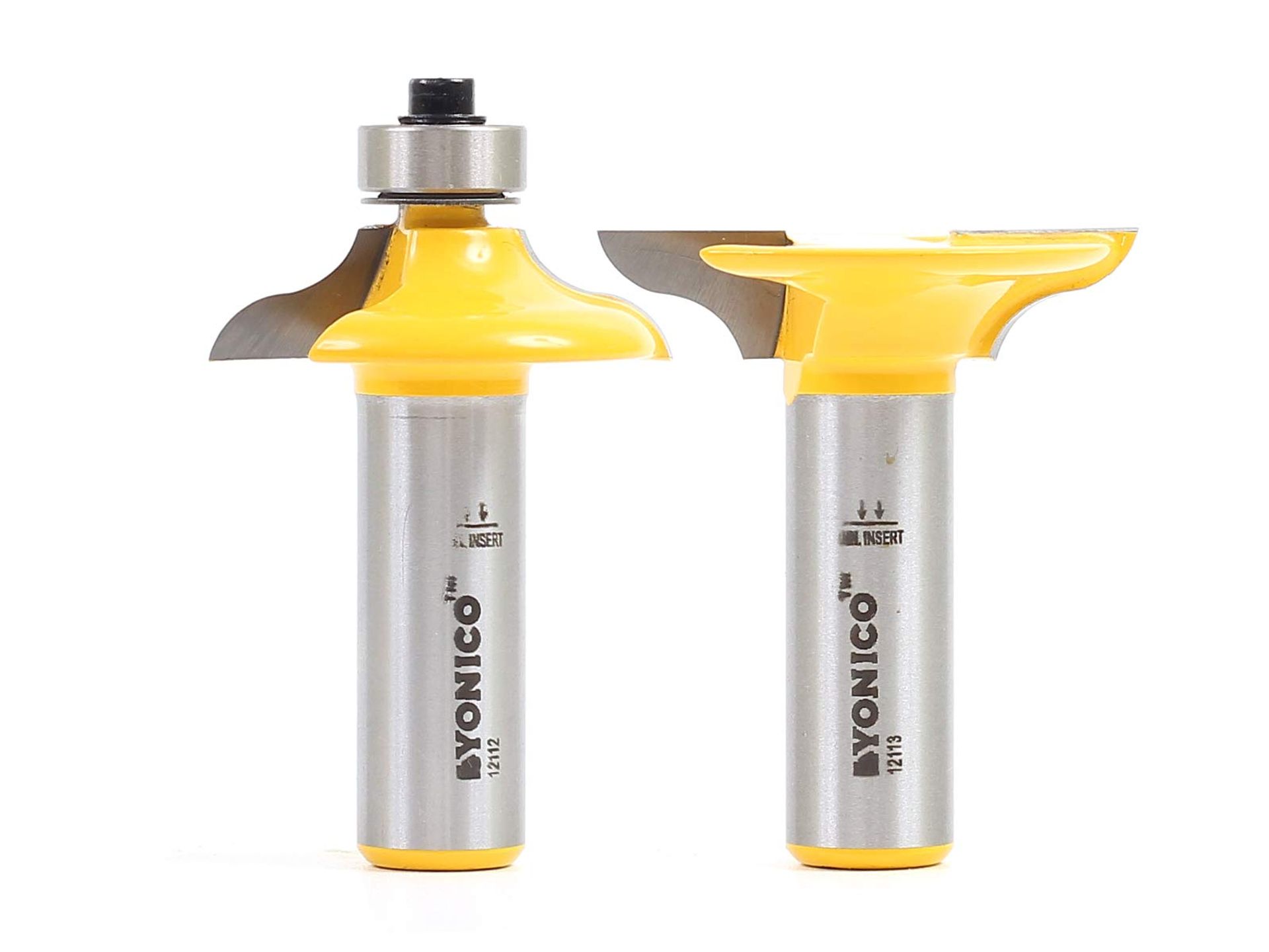 Medium Ogee Entry Door Profile Router Bit Set 1/2-Inch Shank High Precision C3 Carbide Blades - Yellow 12221