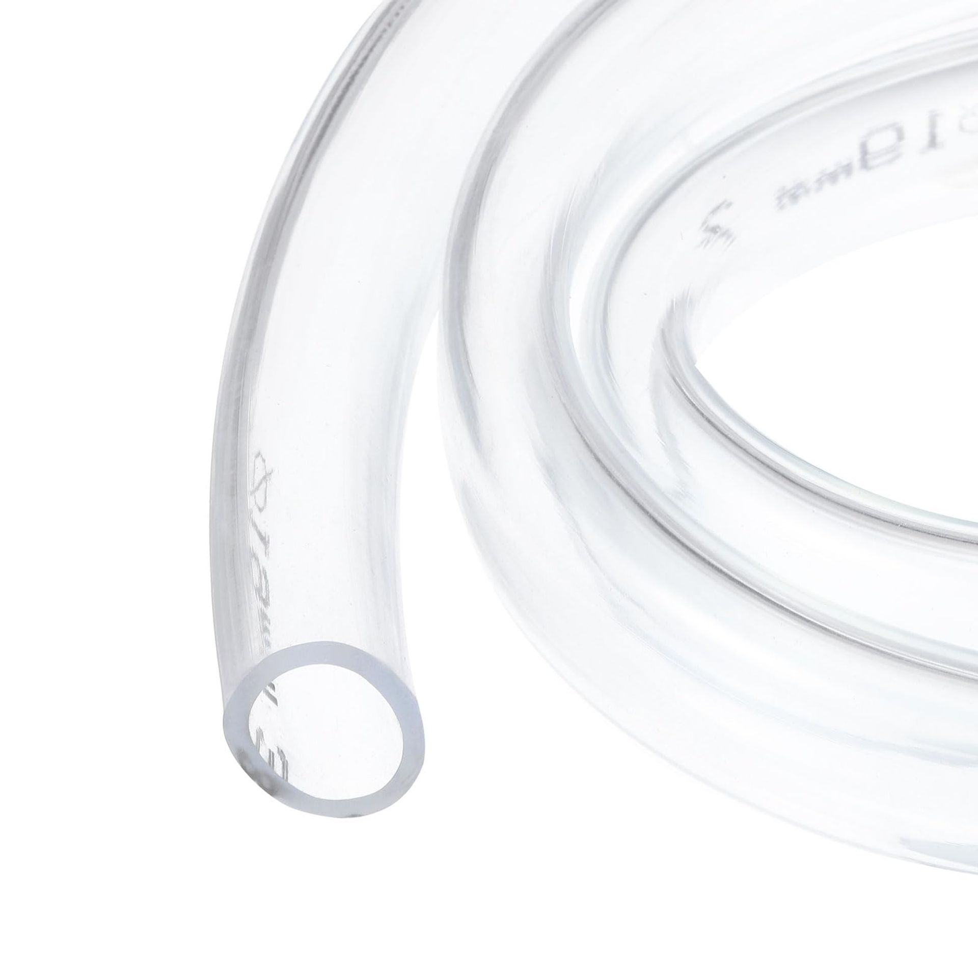 Rebower 10ft Clear PVC Tube, 19x25.4mm Lightweight Vinyl for Watering, Fish Tanks, Low-Pressure Systems