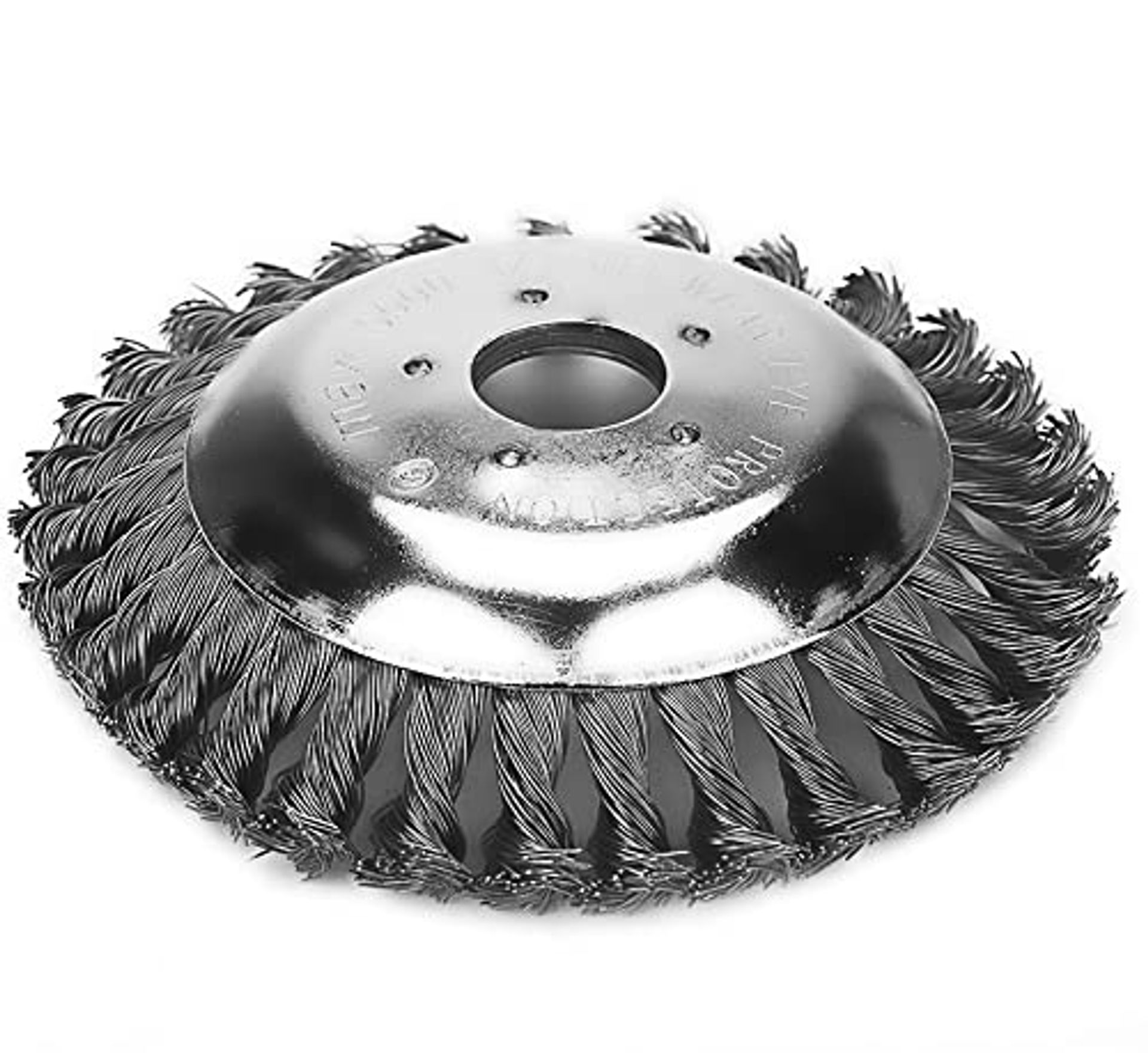 Wire Grass Strimmer Head Knotted Steel Brush Universal Trimmer Cutter for Lawn and Weed Removal - Grey 150mm