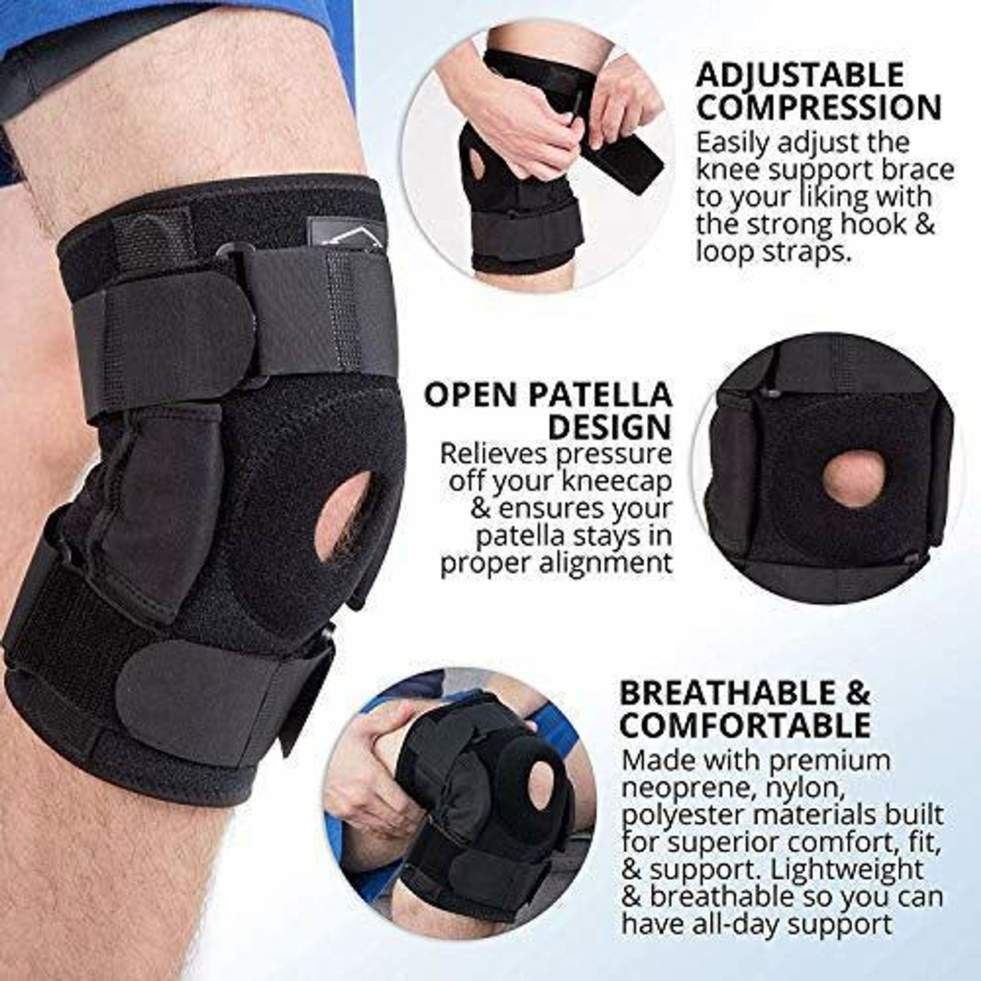 Plus Size Knee Brace for Knee Pain Women and Men Patellar Tendon