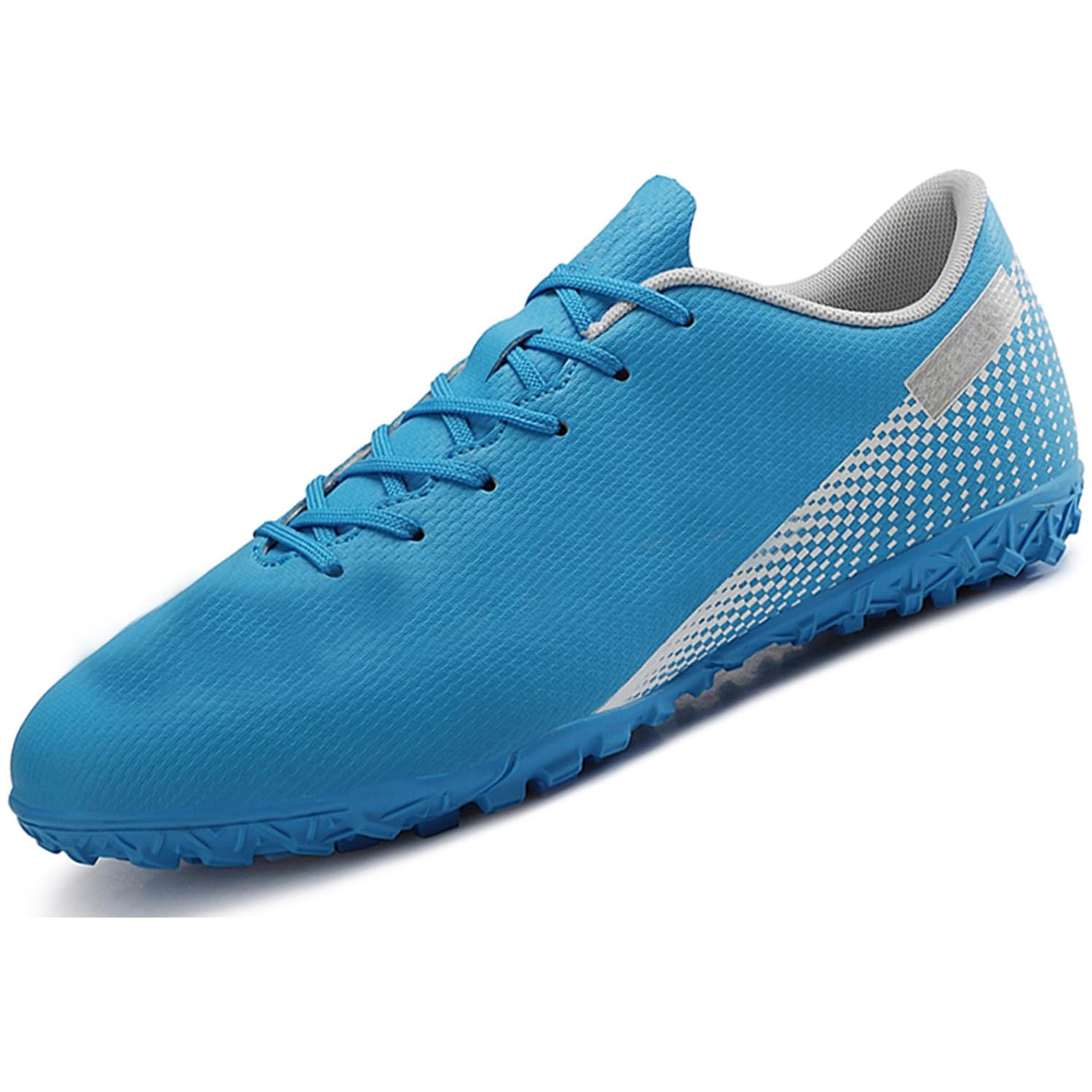 Unisex Football Boots with Studded Sole for Grip & Comfort - Blue, UK Size 1