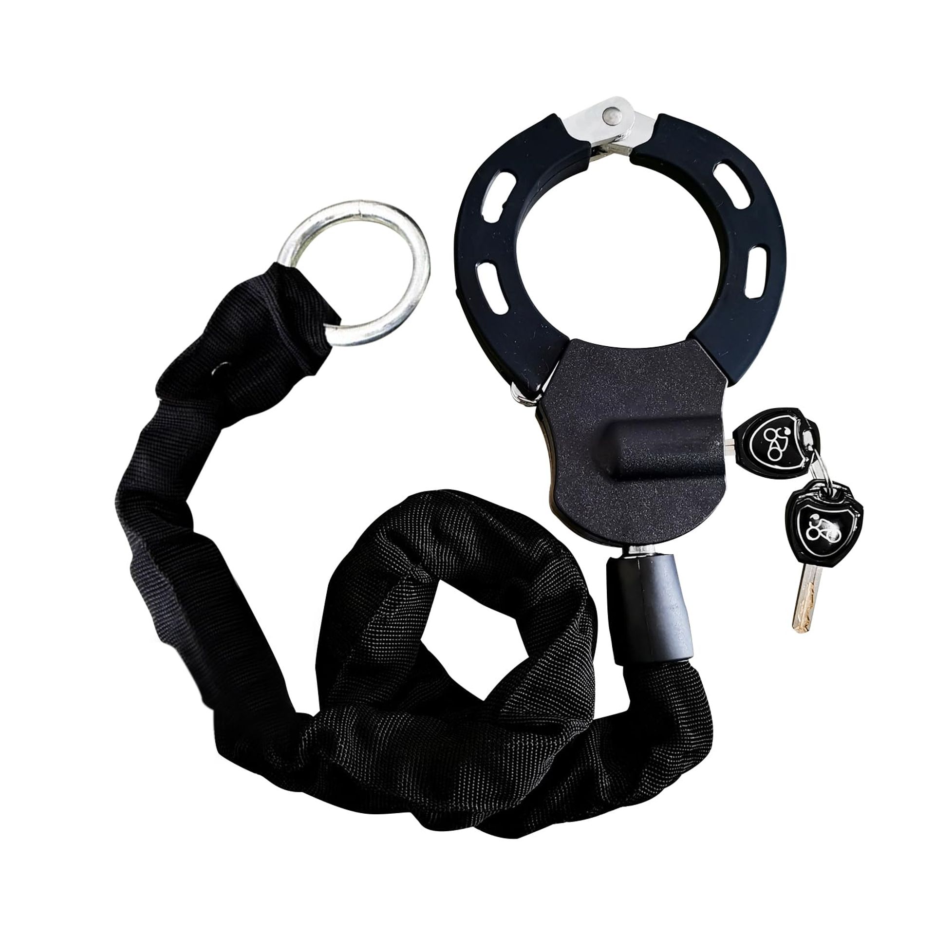 Heavy Duty Bicycle Chain Lock with 3 Keys - High Security Steel Bike, Scooter & Motorcycle Lock, 100cm Black