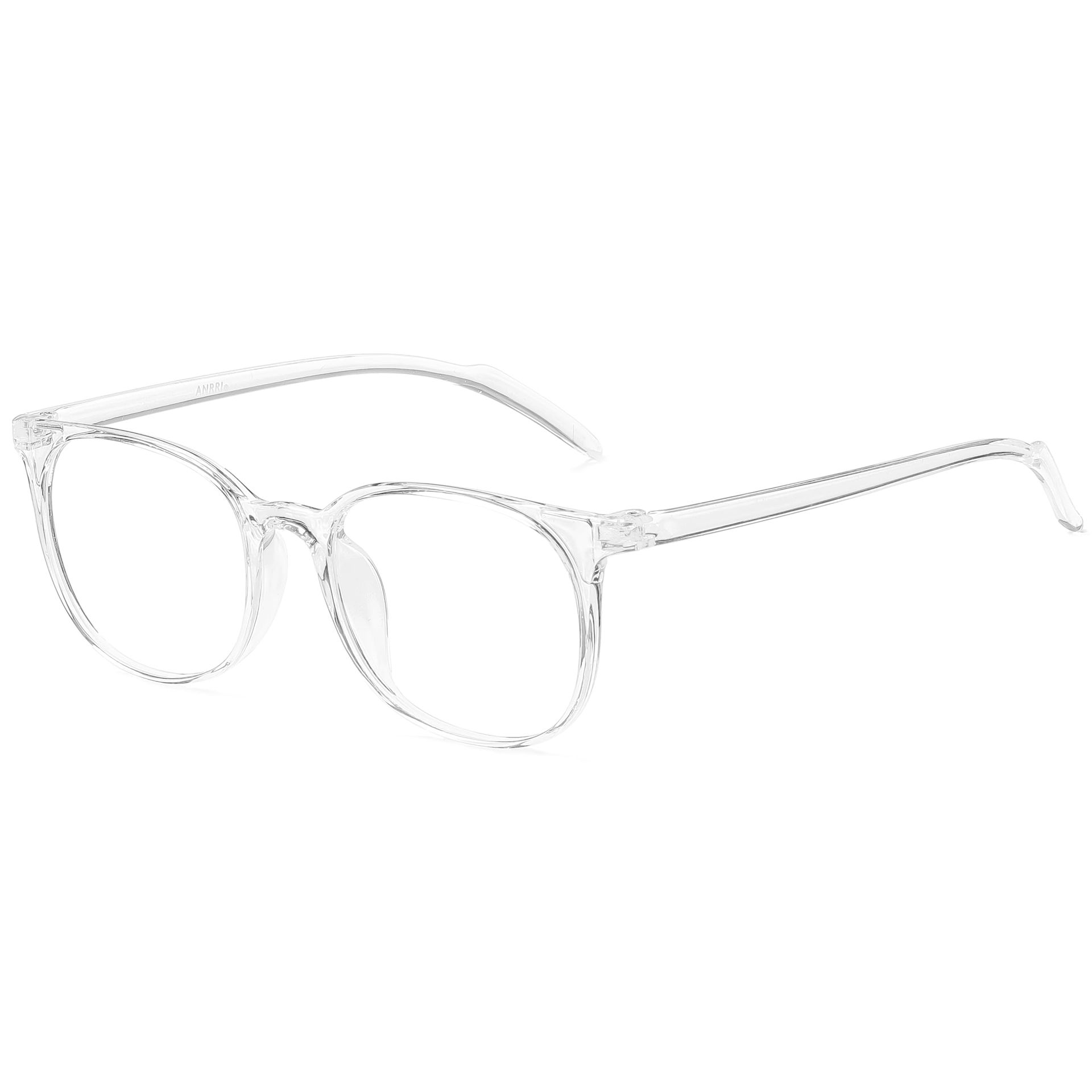 Blue Light Blocking Glasses for Computer & Gaming Anti-Fatigue Eyewear Lightweight Vintage Frame - Clear 52-18-143