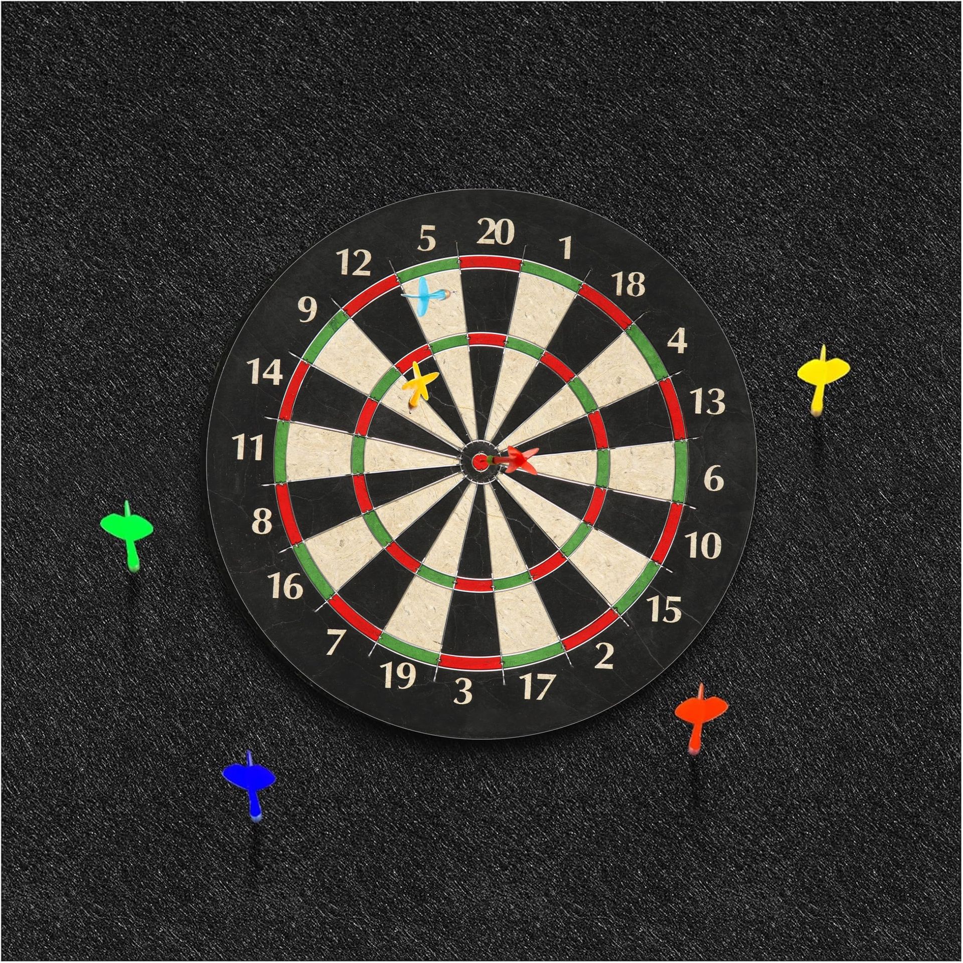 Dart Board Wall Protector Set 4pcs Felt Self-Adhesive Spliced Surround Board for Wall Protection - Black One Size